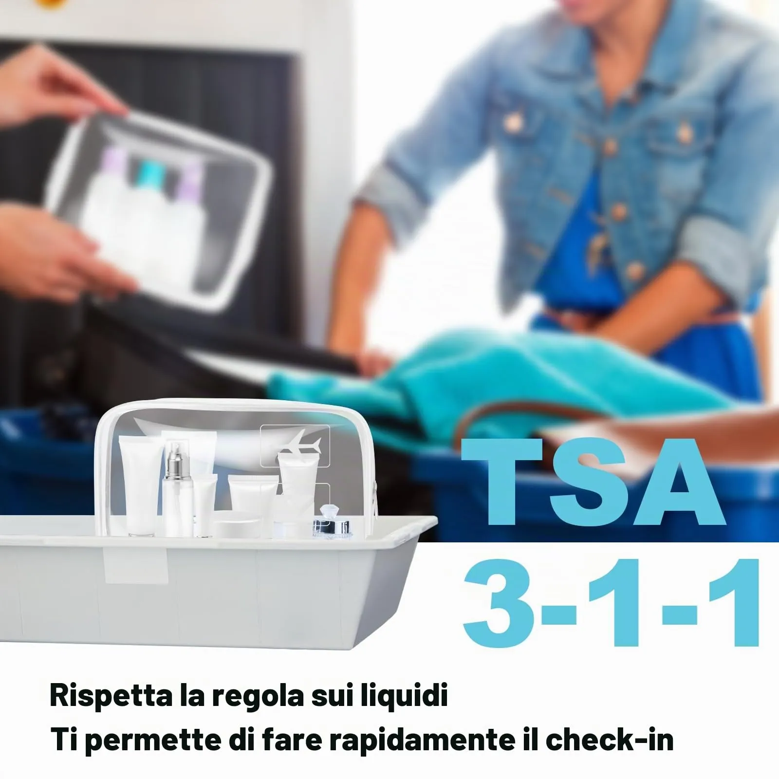 Aucuu Beauty Case Trasparente Impermeabile per Cosmetici e Viaggio - immagine 4