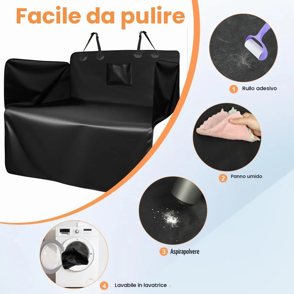 AUYAO Protezione Bagagliaio Auto per Cani con Tasca, 165 x 104 cm, Impermeabile e Antistrappo per Furgoni e SUV - immagine 5