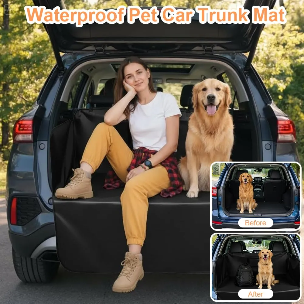 AUYAO Protezione Bagagliaio Auto per Cani con Tasca, 165 x 104 cm, Impermeabile e Antistrappo per Furgoni e SUV - immagine 6