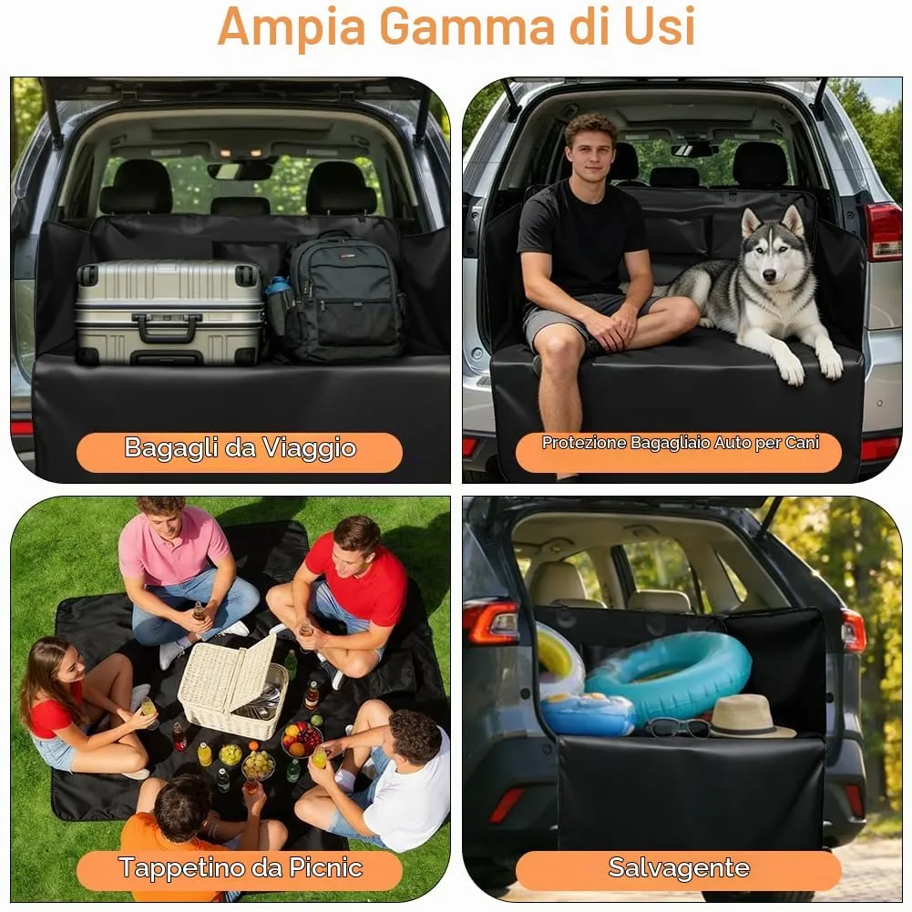 AUYAO Protezione Bagagliaio Auto per Cani con Tasca, 165 x 104 cm, Impermeabile e Antistrappo per Furgoni e SUV - immagine 7
