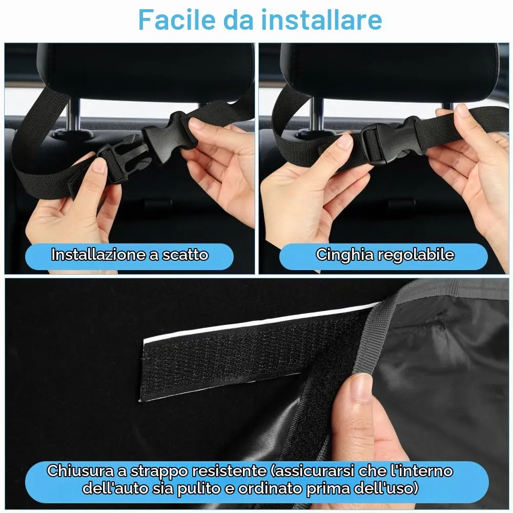 AUYAO Protezione Bagagliaio Auto per Cani, 180 x 105 cm, Impermeabile Antistrappo Antiscivolo Universale per Furgoni e SUV - immagine 3