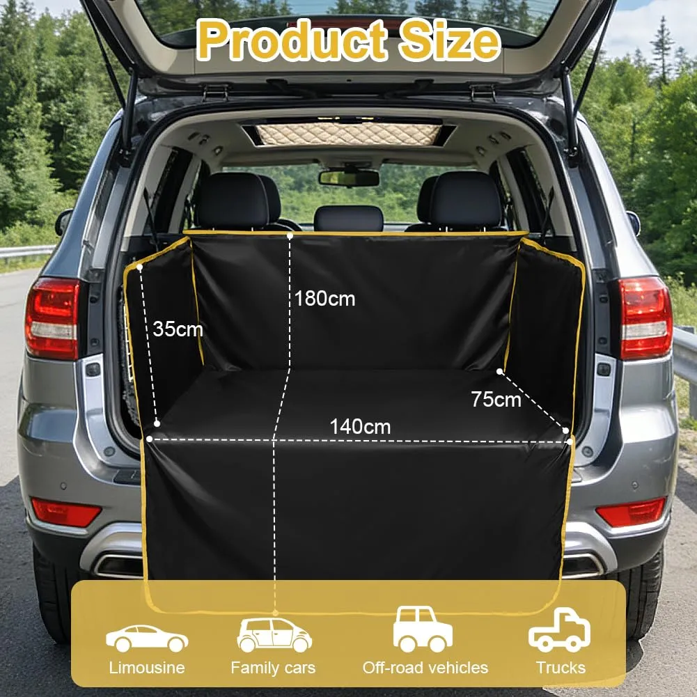 AUYAO Protezione Bagagliaio Auto per Cani, 180 x 105 cm, Impermeabile Antistrappo Antiscivolo Universale per Furgoni e SUV - immagine 2