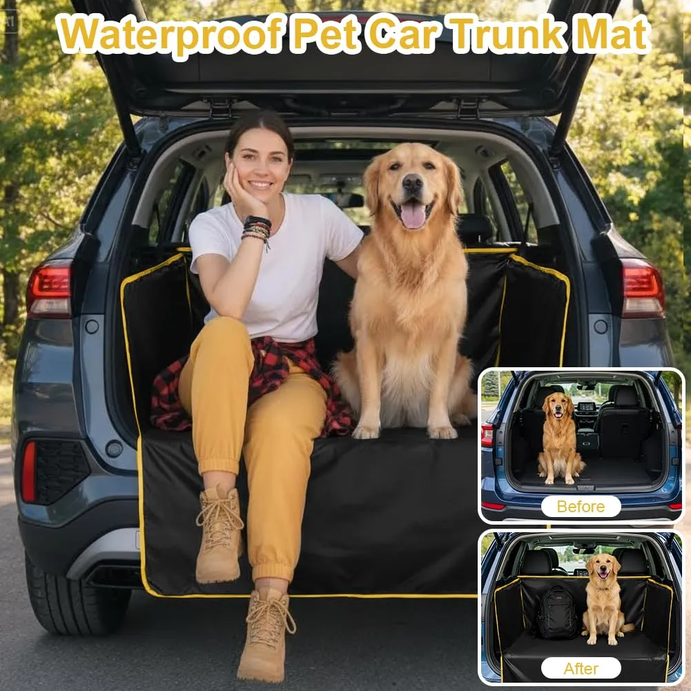 AUYAO Protezione Bagagliaio Auto per Cani, 180 x 105 cm, Impermeabile Antistrappo Antiscivolo Universale per Furgoni e SUV - immagine 6