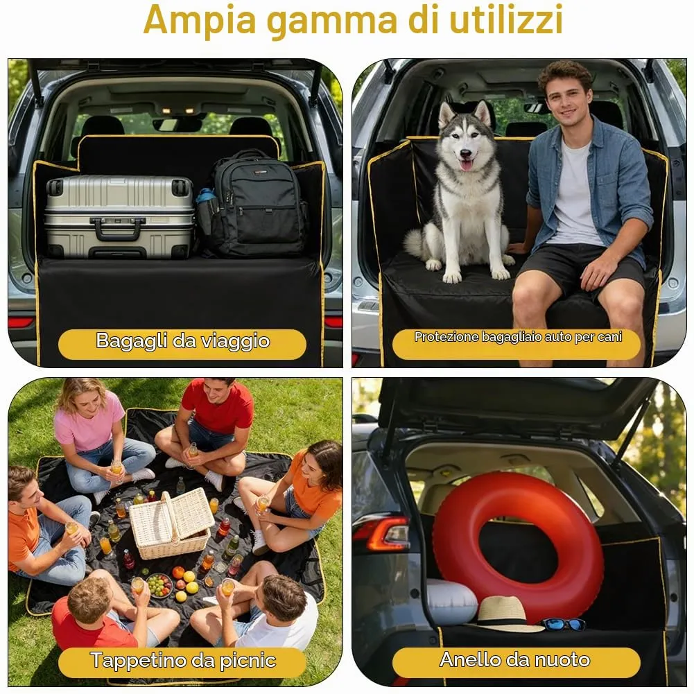 AUYAO Protezione Bagagliaio Auto per Cani, 180 x 105 cm, Impermeabile Antistrappo Antiscivolo Universale per Furgoni e SUV - immagine 7