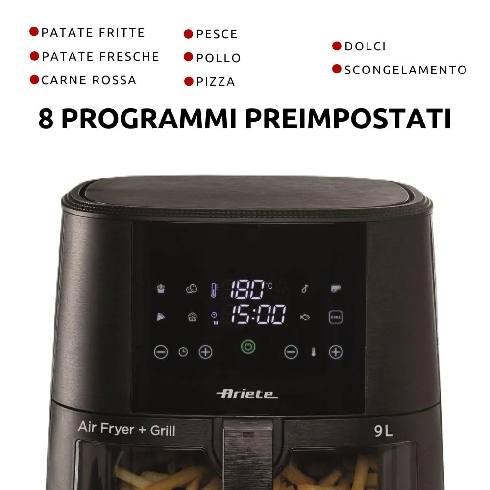 Ariete 4630 Friggitrice ad Aria 9L, 1500W, Nero - immagine 3