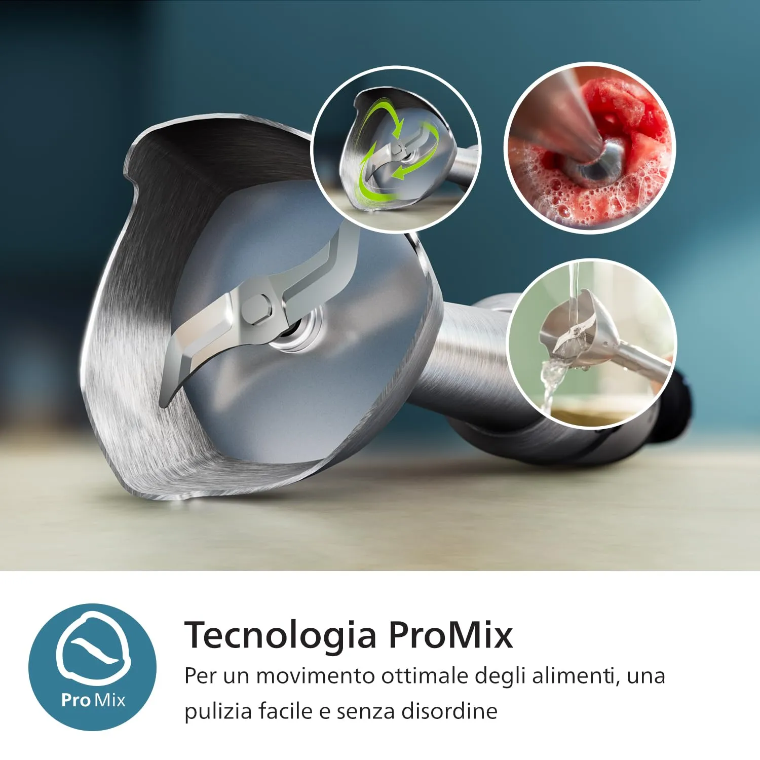 Philips ProMix Frullatore ad Immersione 5000, 1200W, HR2684/00, Nero - immagine 4