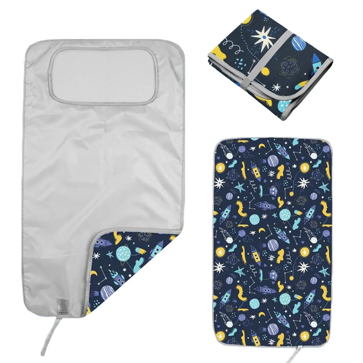 Hamur Home Fasciatoio Portatile Pieghevole Impermeabile 40 x 70 cm, Lavabile in Lavatrice - Space - immagine 1