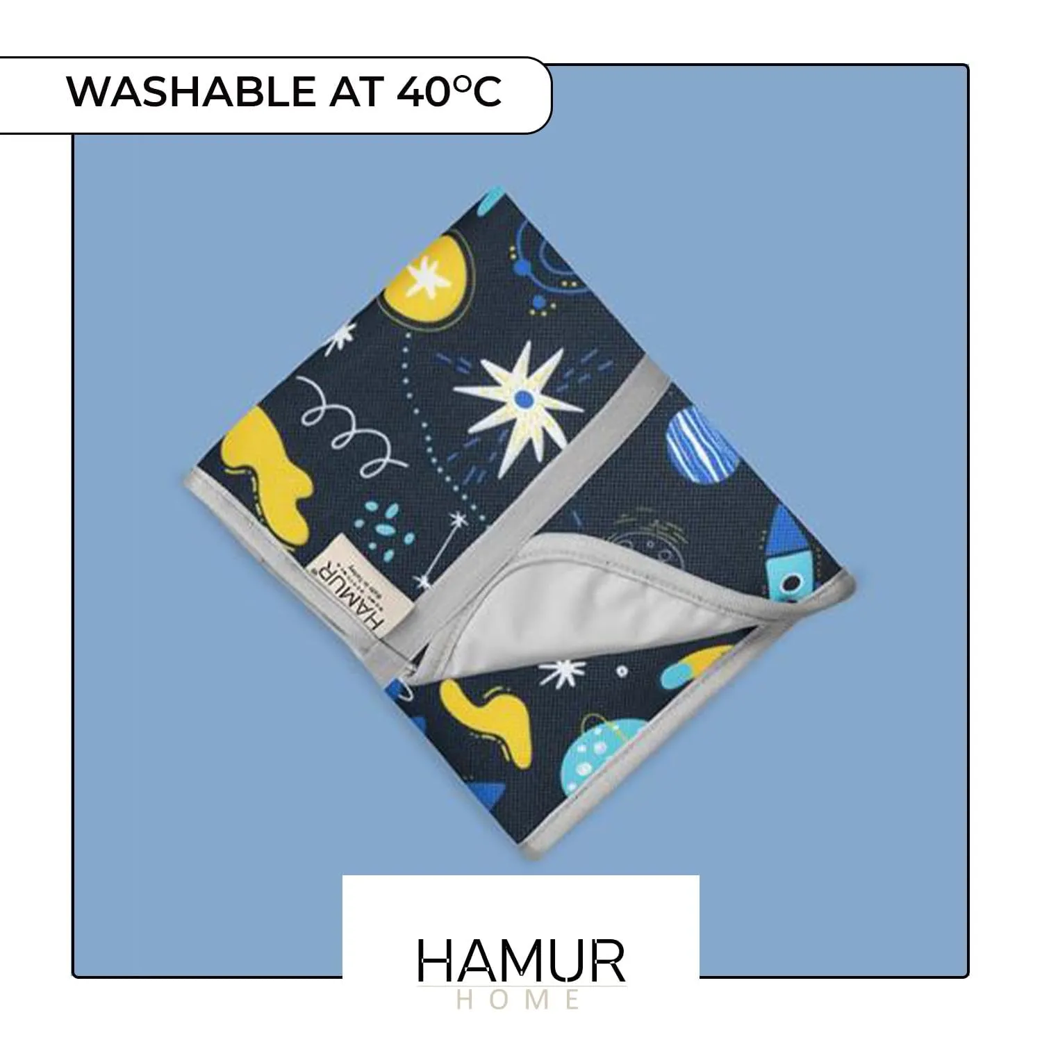 Hamur Home Fasciatoio Portatile Pieghevole Impermeabile 40 x 70 cm, Lavabile in Lavatrice - Space - immagine 6