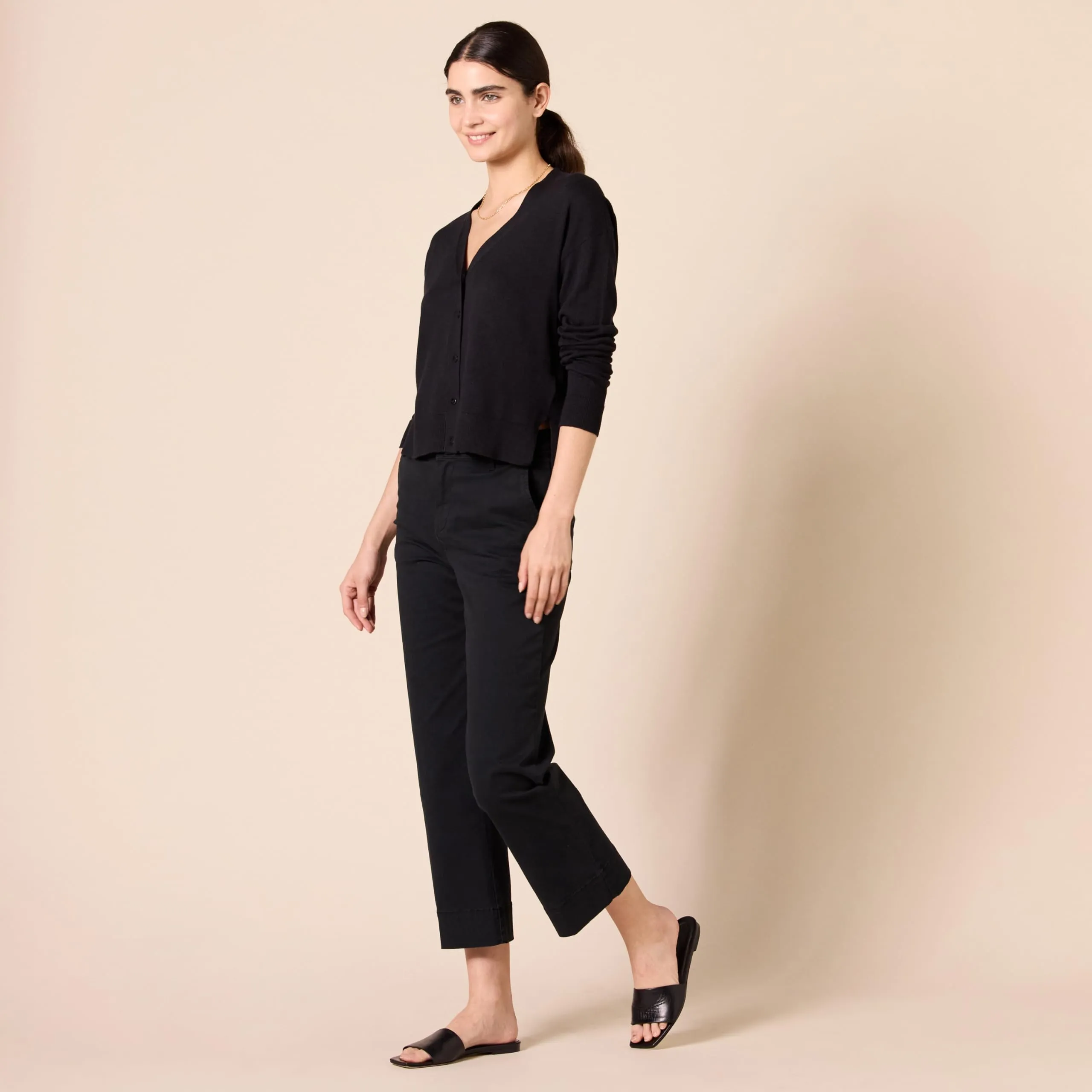 Amazon Essentials Felpa Cardigan Leggera Donna, Nero, XXL - immagine 5