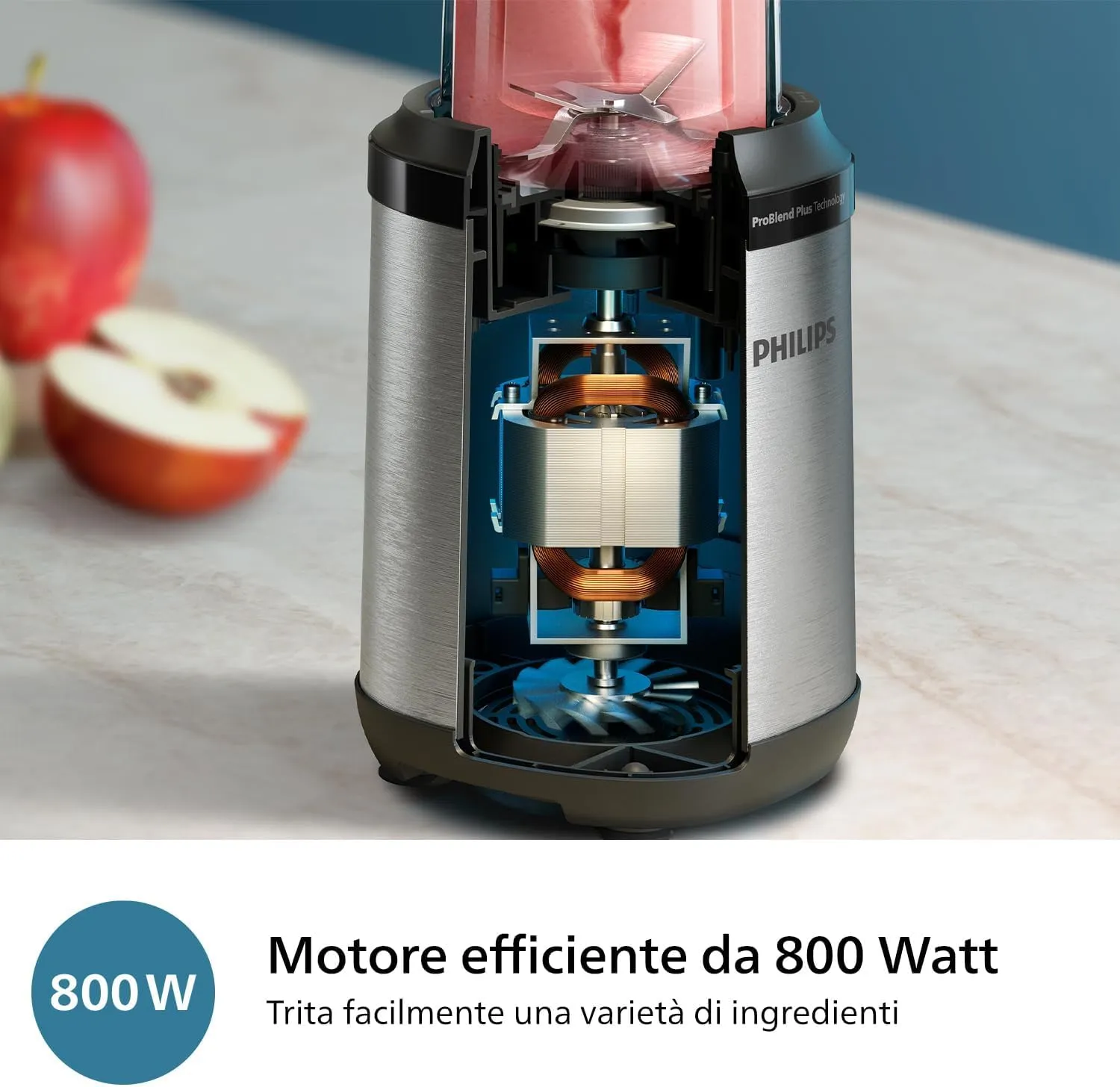 Philips Frullatore Elettrico Serie 5000 ProBlend Plus 800W 0,7L Nero HR2764/00 - immagine 2