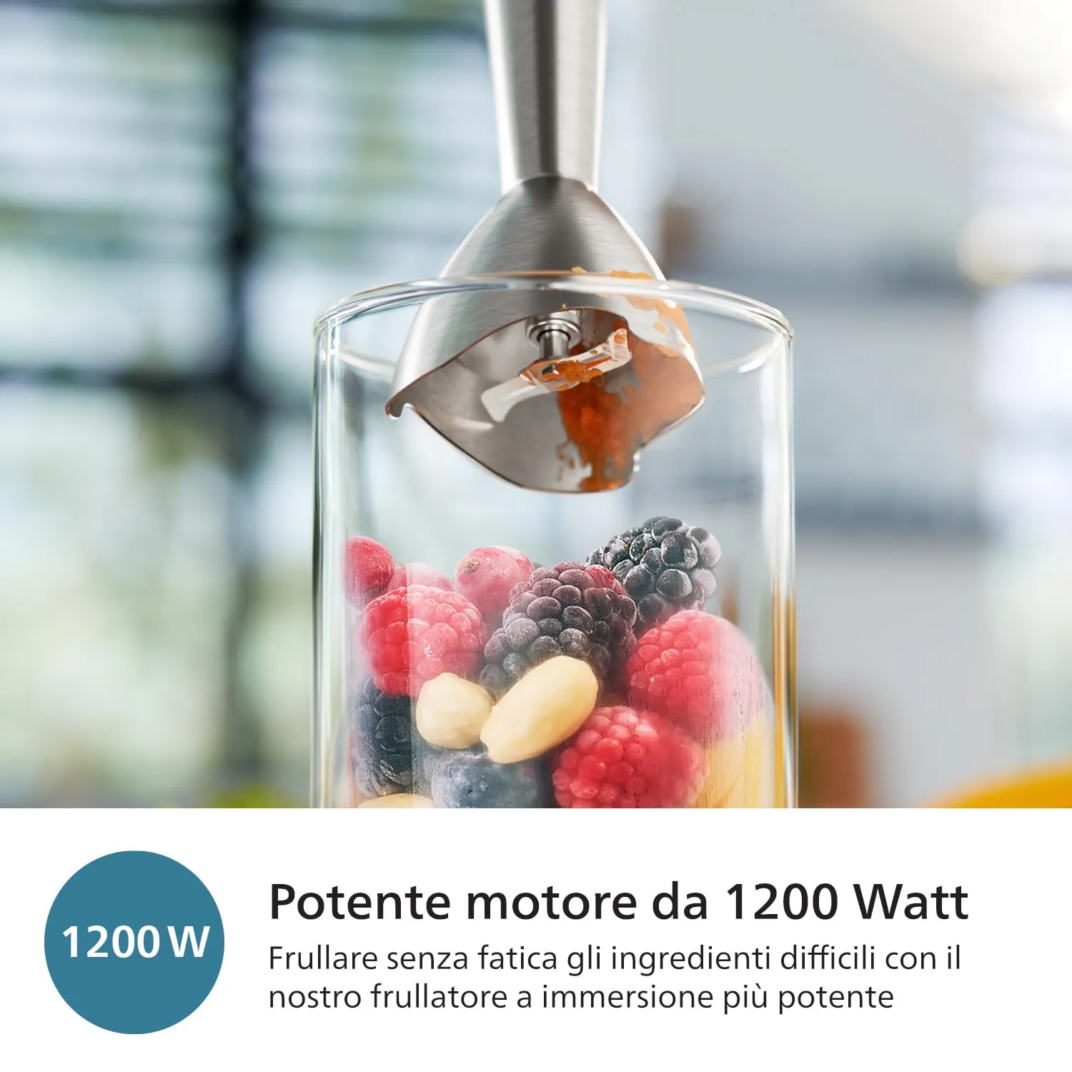 Philips Serie 5000 ProMix Frullatore ad immersione, 1200W, HR2681/00, Nero - immagine 2