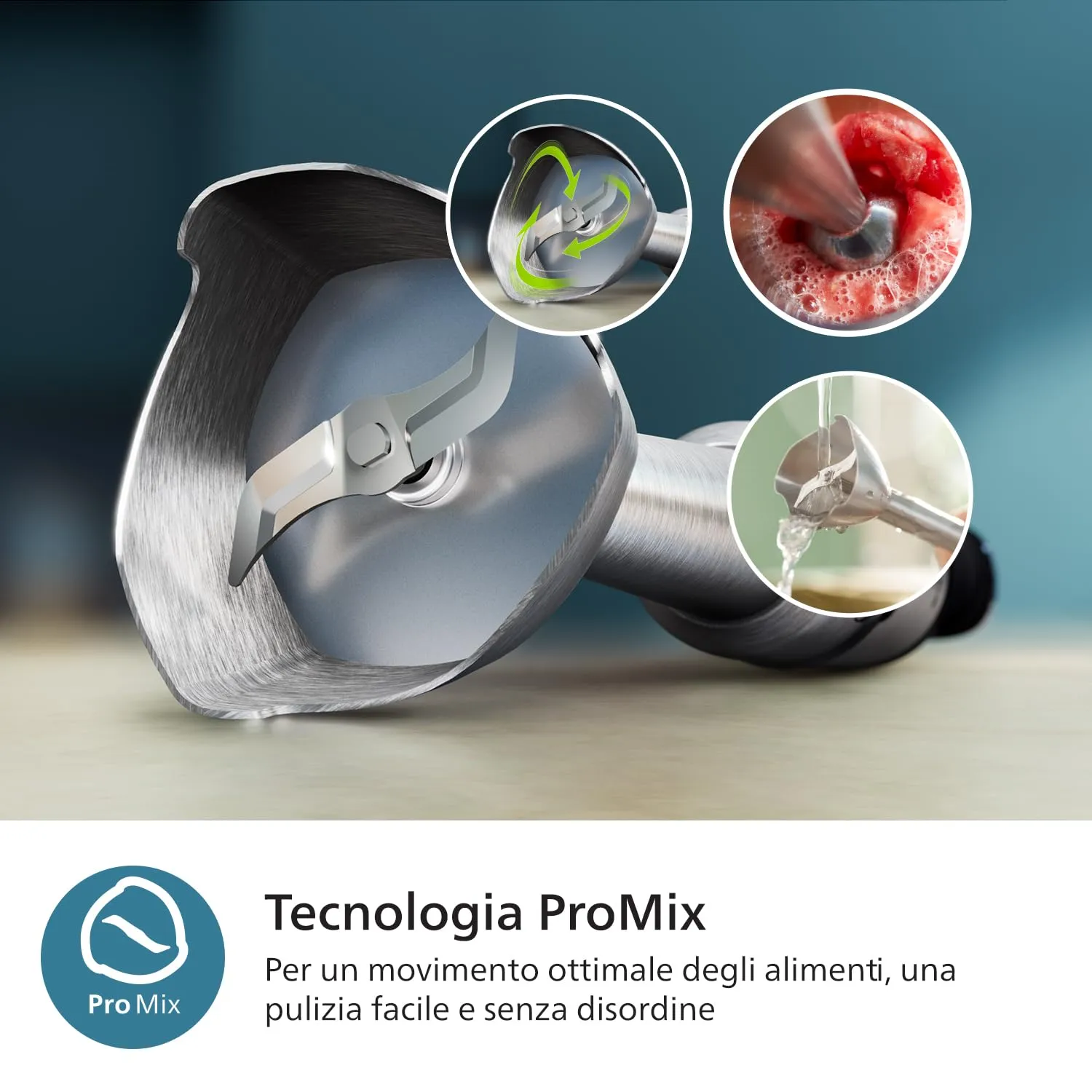 Philips Serie 5000 ProMix Frullatore ad immersione, 1200W, HR2681/00, Nero - immagine 3