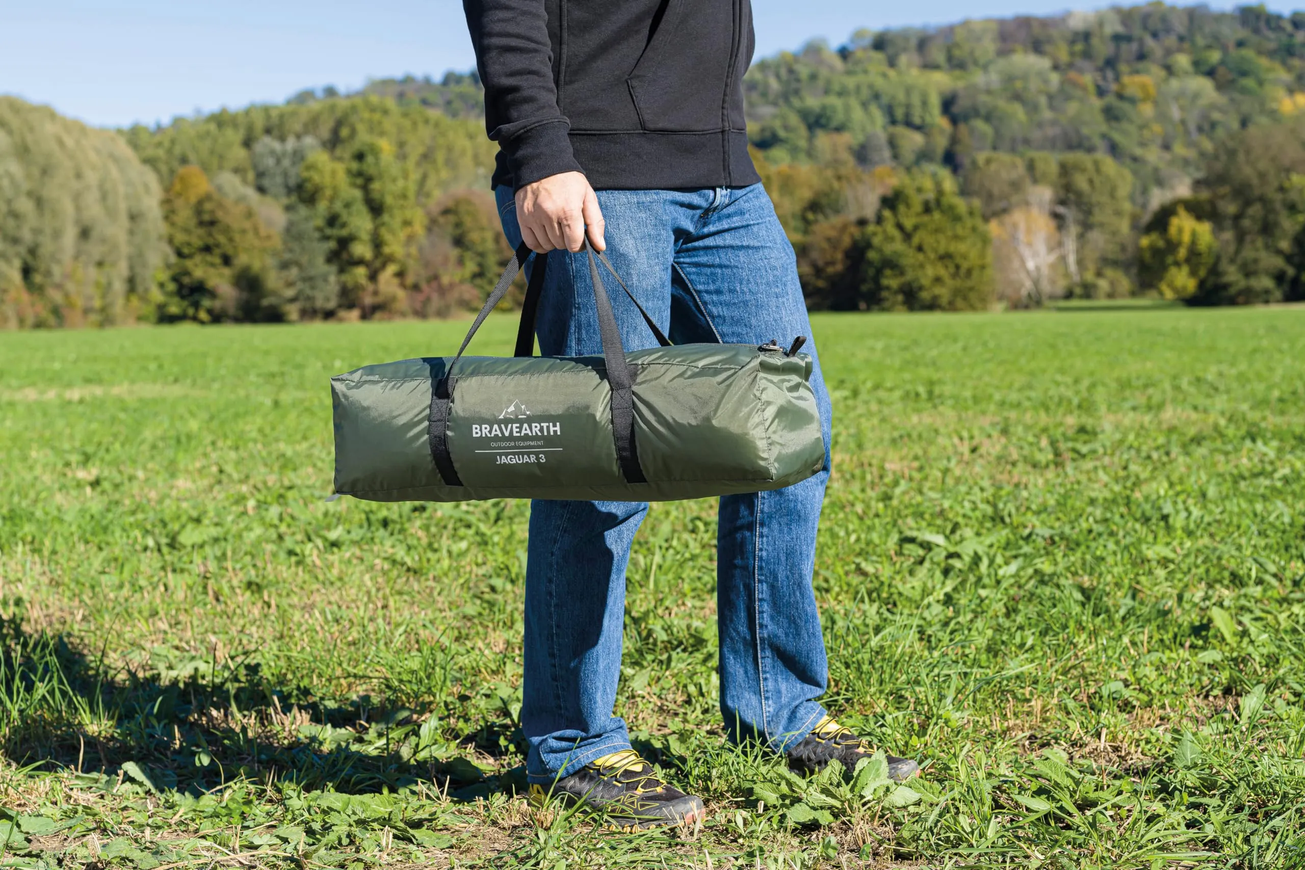 BravEarth Jaguar Tenda da Campeggio, Verde, 3 Persone - immagine 7