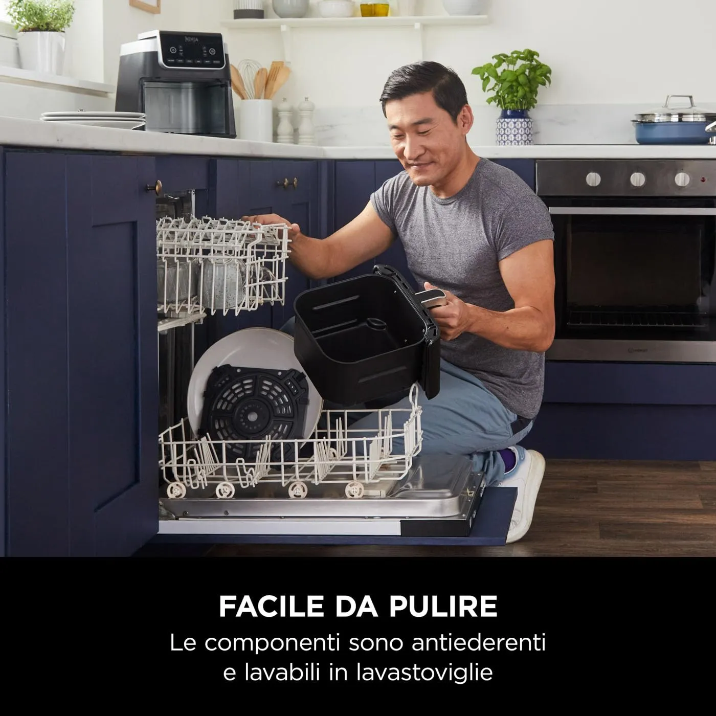 Ninja Friggitrice ad Aria MAX AF180EU, 6.2L Digitale, 5 in 1, Grigio - immagine 6
