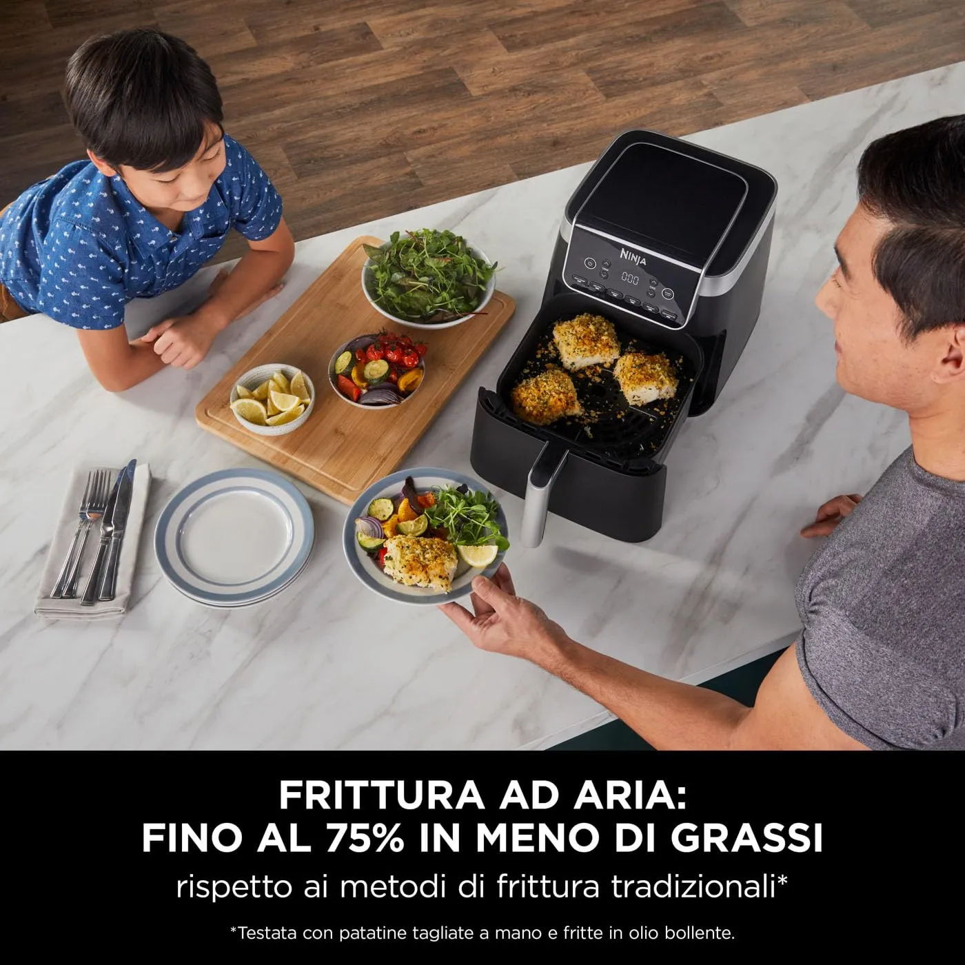 Ninja Friggitrice ad Aria MAX AF180EU, 6.2L Digitale, 5 in 1, Grigio - immagine 8