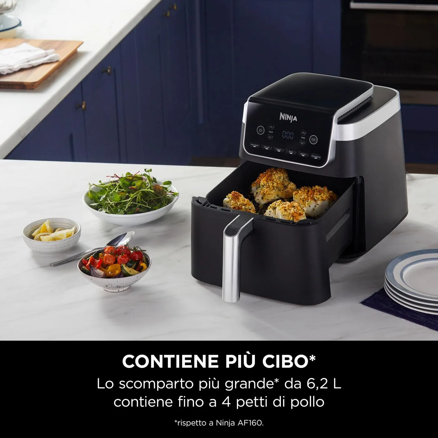 Ninja Friggitrice ad Aria MAX AF180EU, 6.2L Digitale, 5 in 1, Grigio - immagine 9