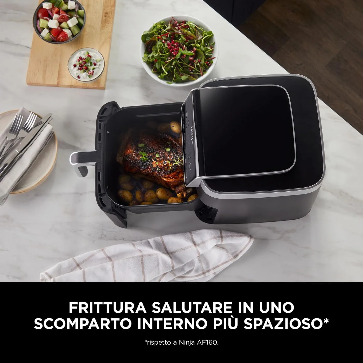 Ninja Friggitrice ad Aria MAX AF180EU, 6.2L Digitale, 5 in 1, Grigio - immagine 11