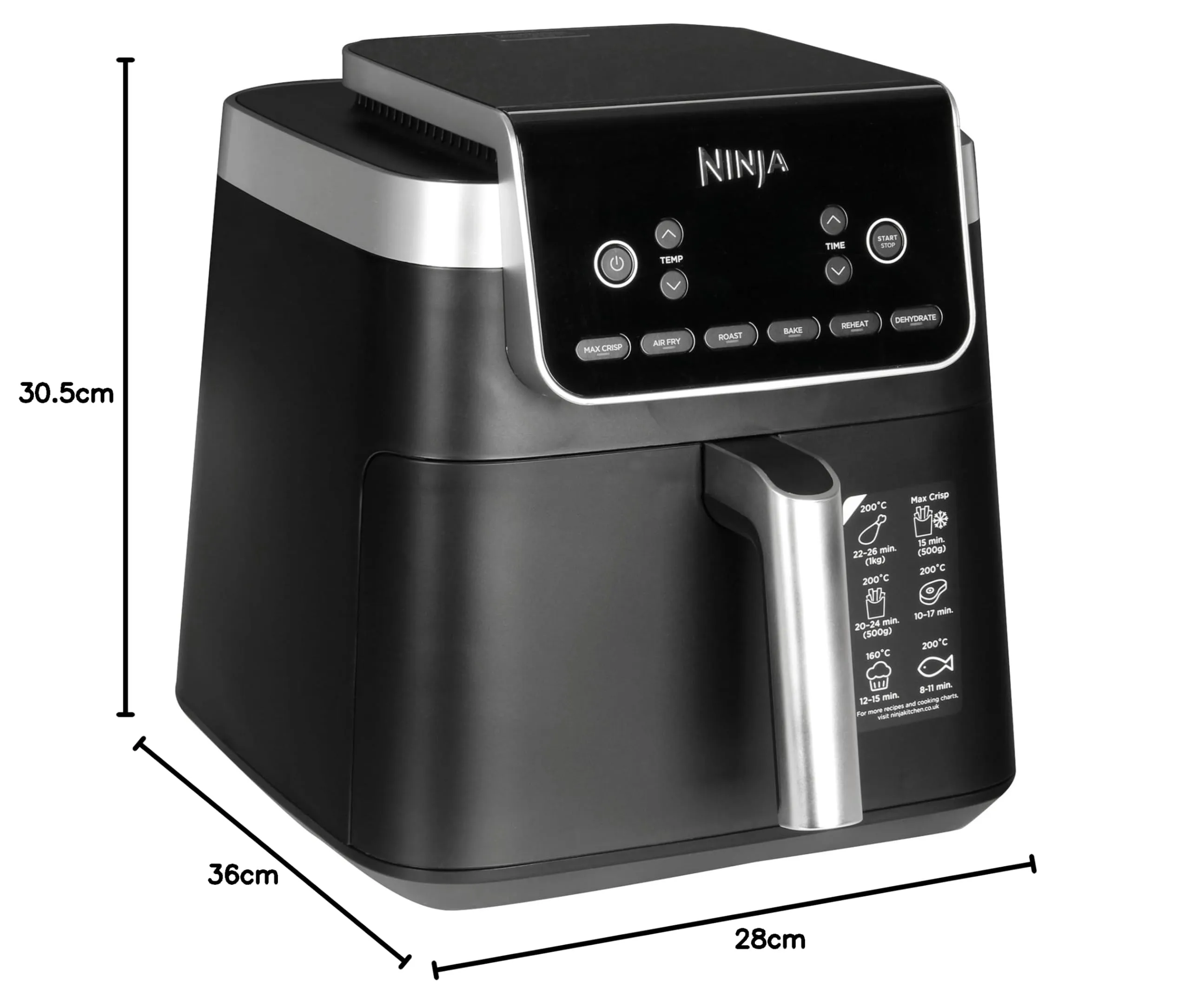 Ninja Friggitrice ad Aria MAX AF180EU, 6.2L Digitale, 5 in 1, Grigio - immagine 12