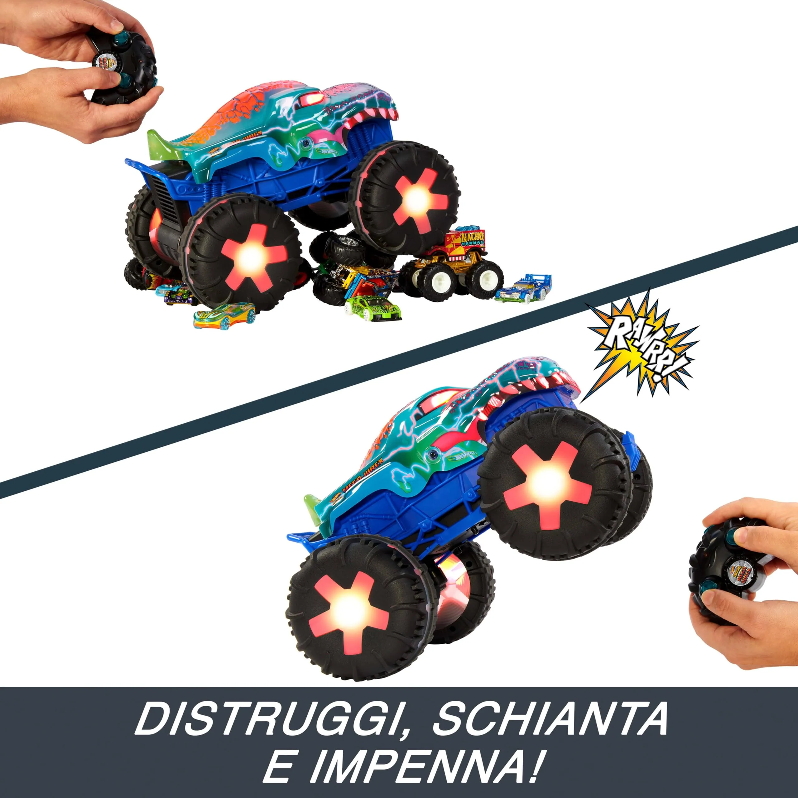 Hot Wheels Monster Trucks Mega-Wrex Alive RC Veicolo Radiocomandato - immagine 5