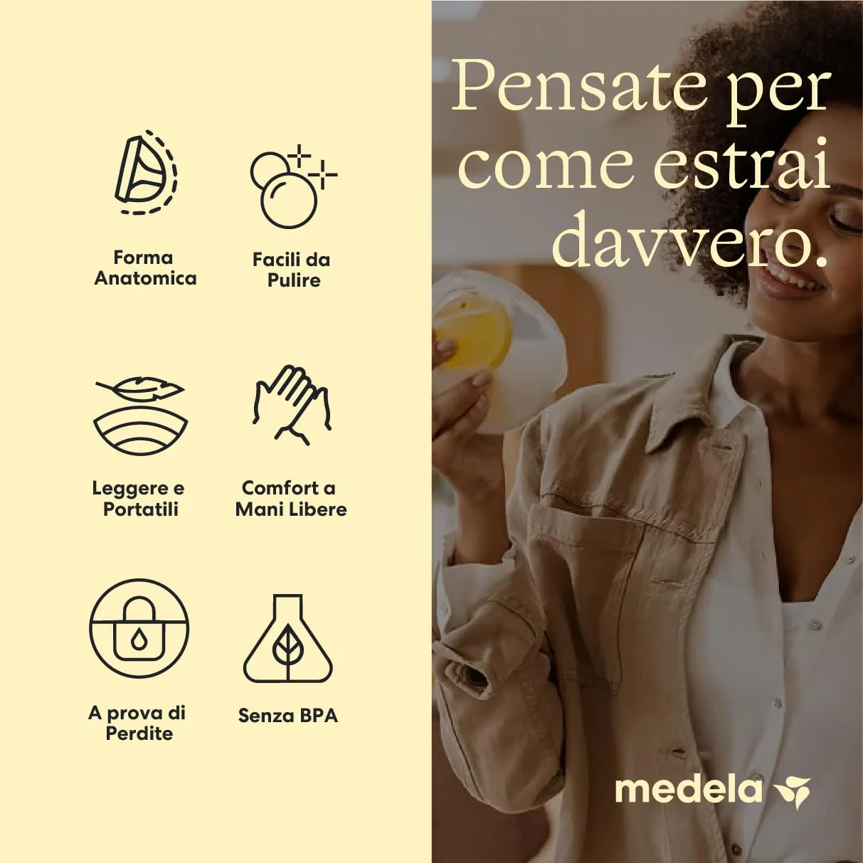 Medela Coppe Raccoglilatte Hands-Free per Freestyle Flex e Swing Maxi, Set da 2, Bianco - immagine 4