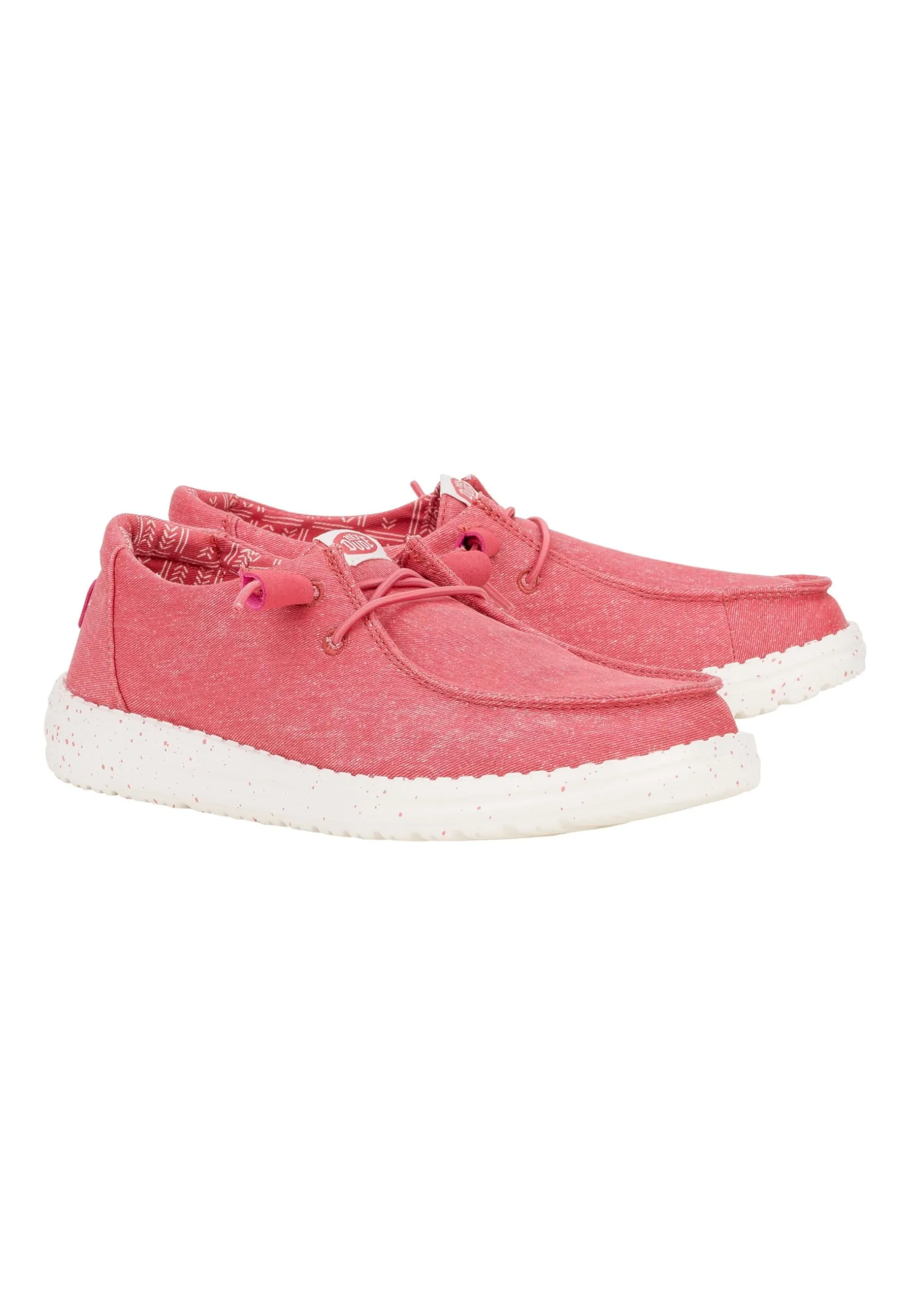 HeyDude Wendy Canvas Women's Slip-On Sneakers, Washed Red, 37 - immagine 2