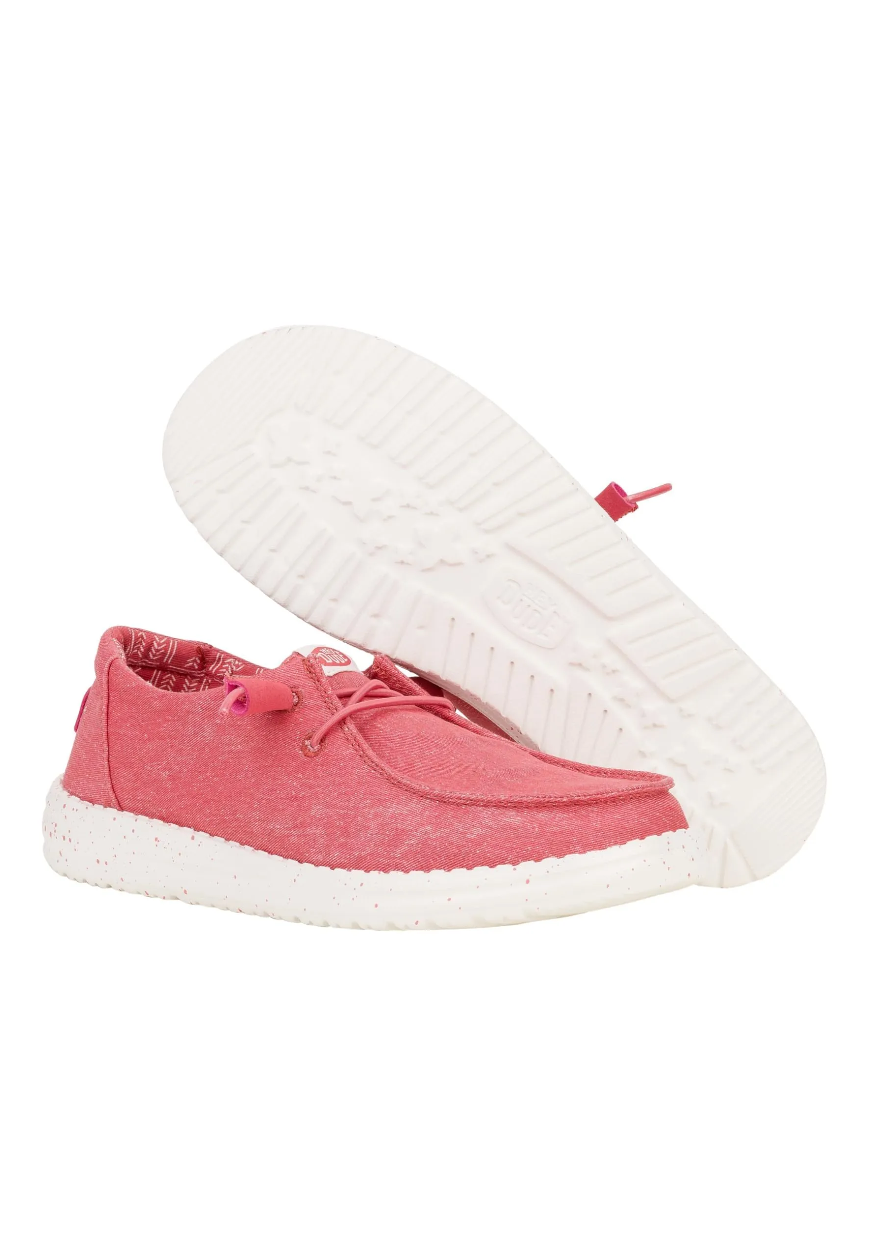 HeyDude Wendy Canvas Women's Slip-On Sneakers, Washed Red, 37 - immagine 5