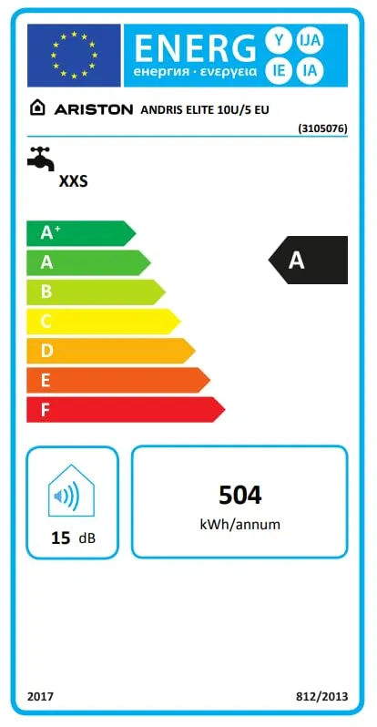 Ariston Andris Elite Scaldabagno Elettrico 10 Litri U/5 Sottolavello - immagine 3