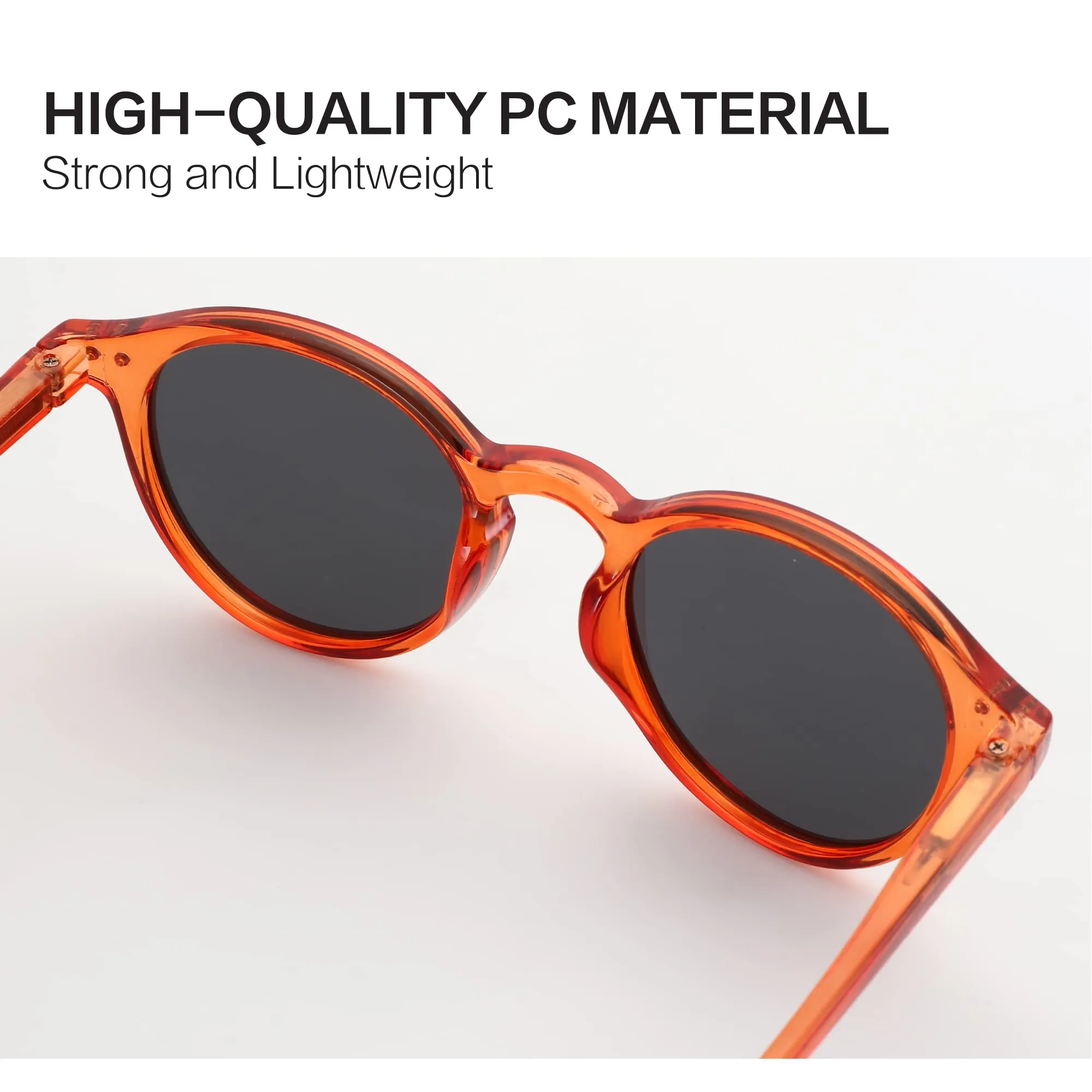 ZENOTTIC Occhiali da Sole Polarizzati Retrò Classici Rotondi UV400 Unisex - immagine 4