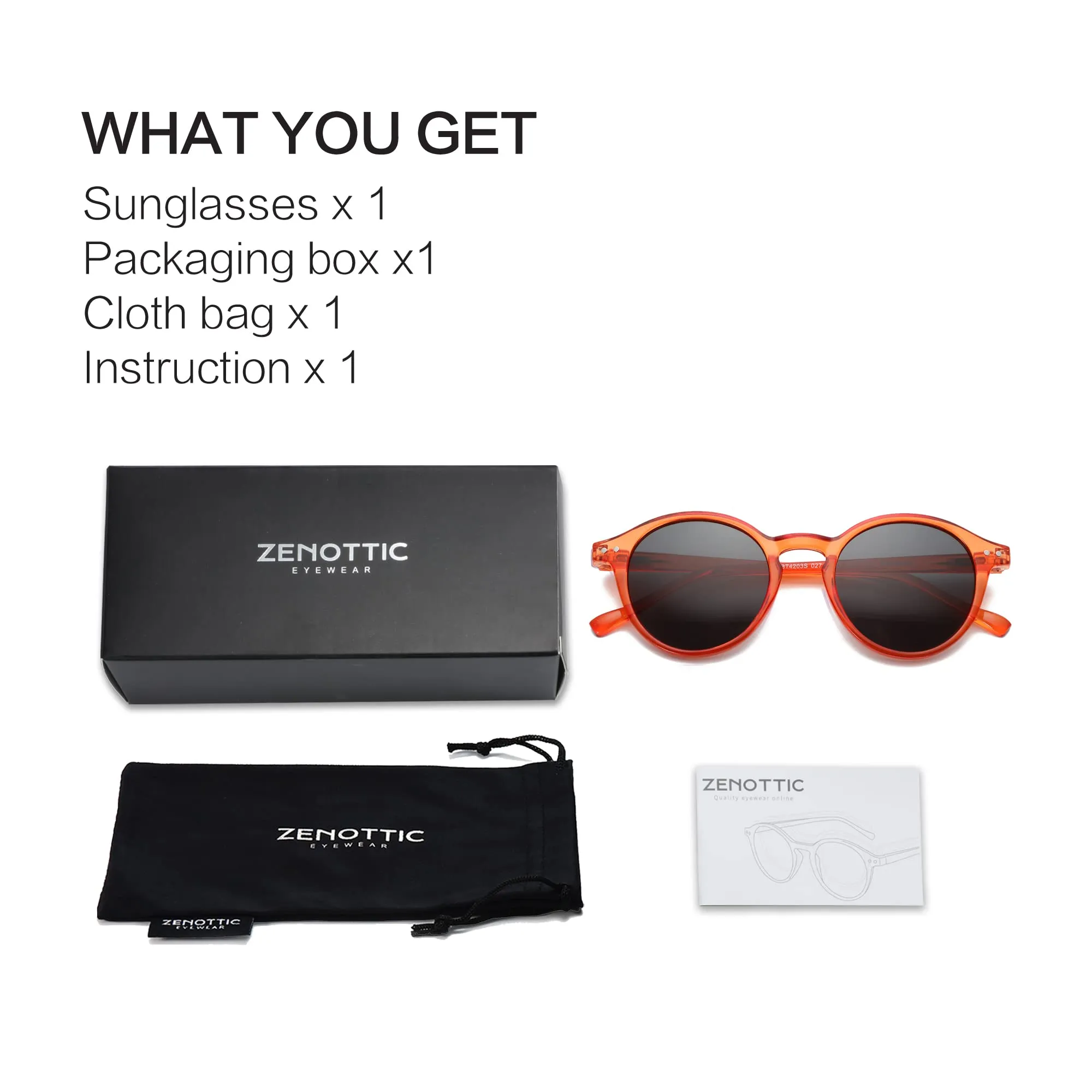 ZENOTTIC Occhiali da Sole Polarizzati Retrò Classici Rotondi UV400 Unisex - immagine 6