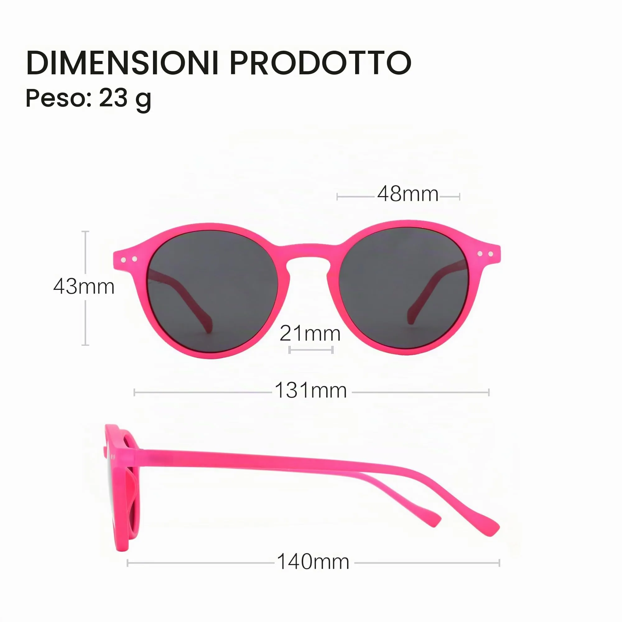 ZENOTTIC Occhiali da Sole Polarizzati Retrò Classici Rotondi Vintage UV400 Unisex - immagine 5