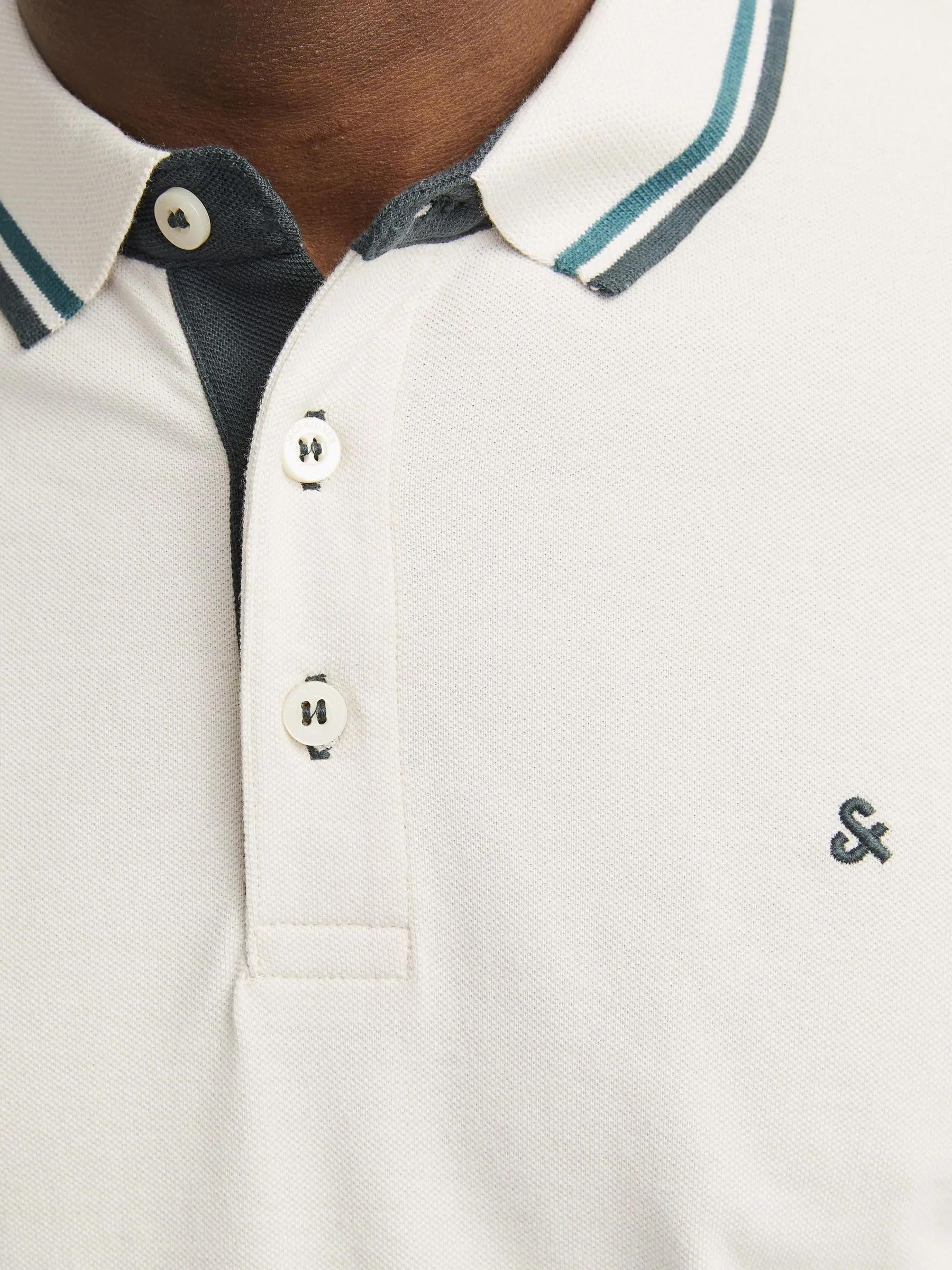 Jack & Jones Jjepaulos Polo SS Noos Maglietta, Moonbeam, XXL - immagine 5