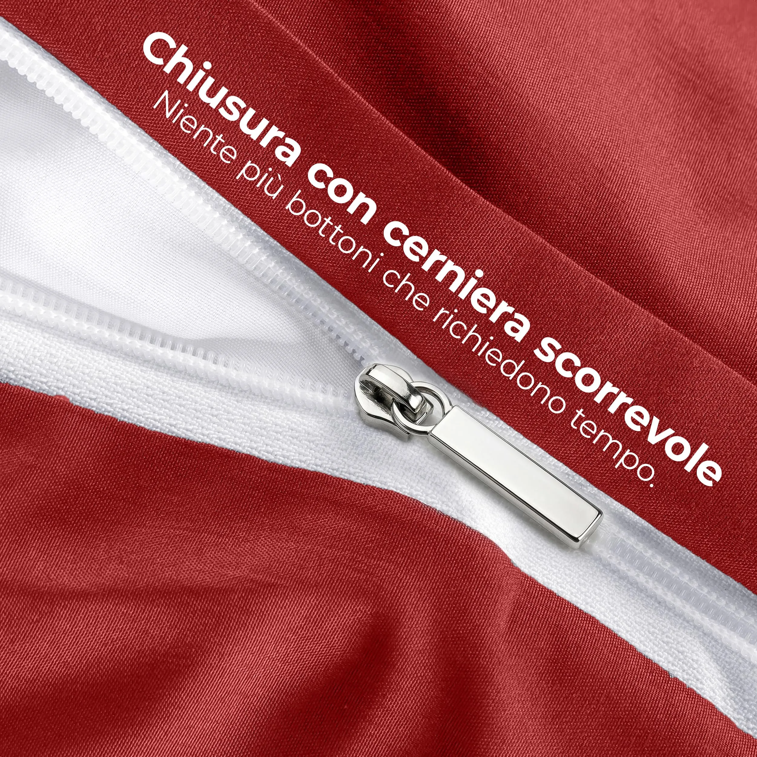 Utopia Bedding Copripiumino Matrimoniale 200x200 cm e 2 Federe 50x75 cm, Rosso - immagine 7