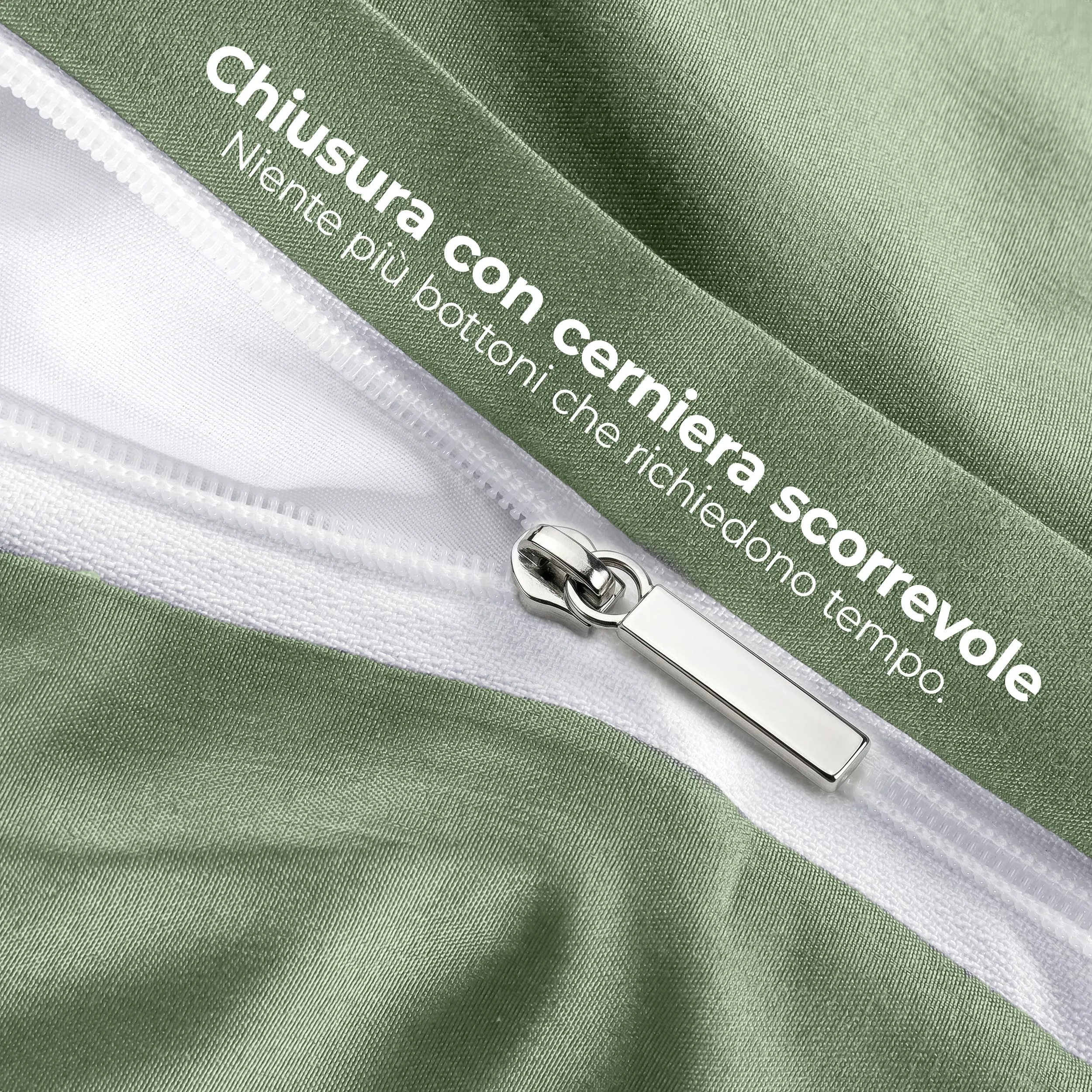 Utopia Bedding Set Copripiumino 3 Pezzi in Microfibra, 200x200cm + 2 Federe 50x75cm, Verde Salvia - immagine 6