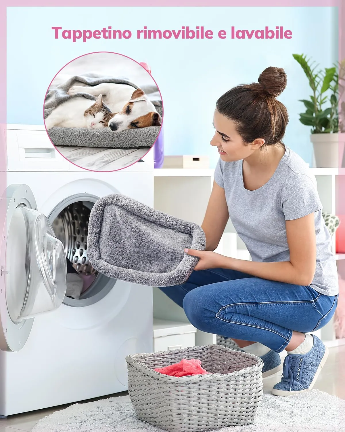 Morpilot Trasportino per Gatti e Cani fino a 7 kg, Pieghevole, 44x31x34cm, Rosa - immagine 6