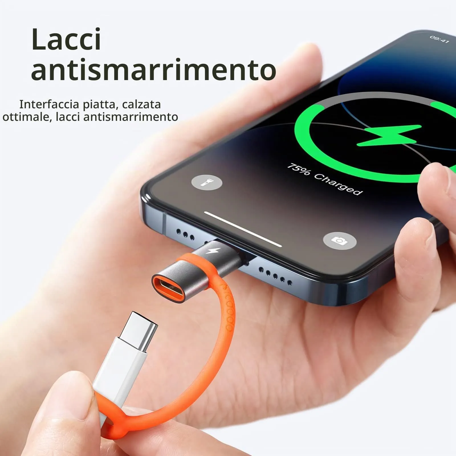 mcdodo Adattatore USB-C a Lightning 36W PD, 2 pezzi, con Chip E-Mark e Gancio in Silicio - immagine 4