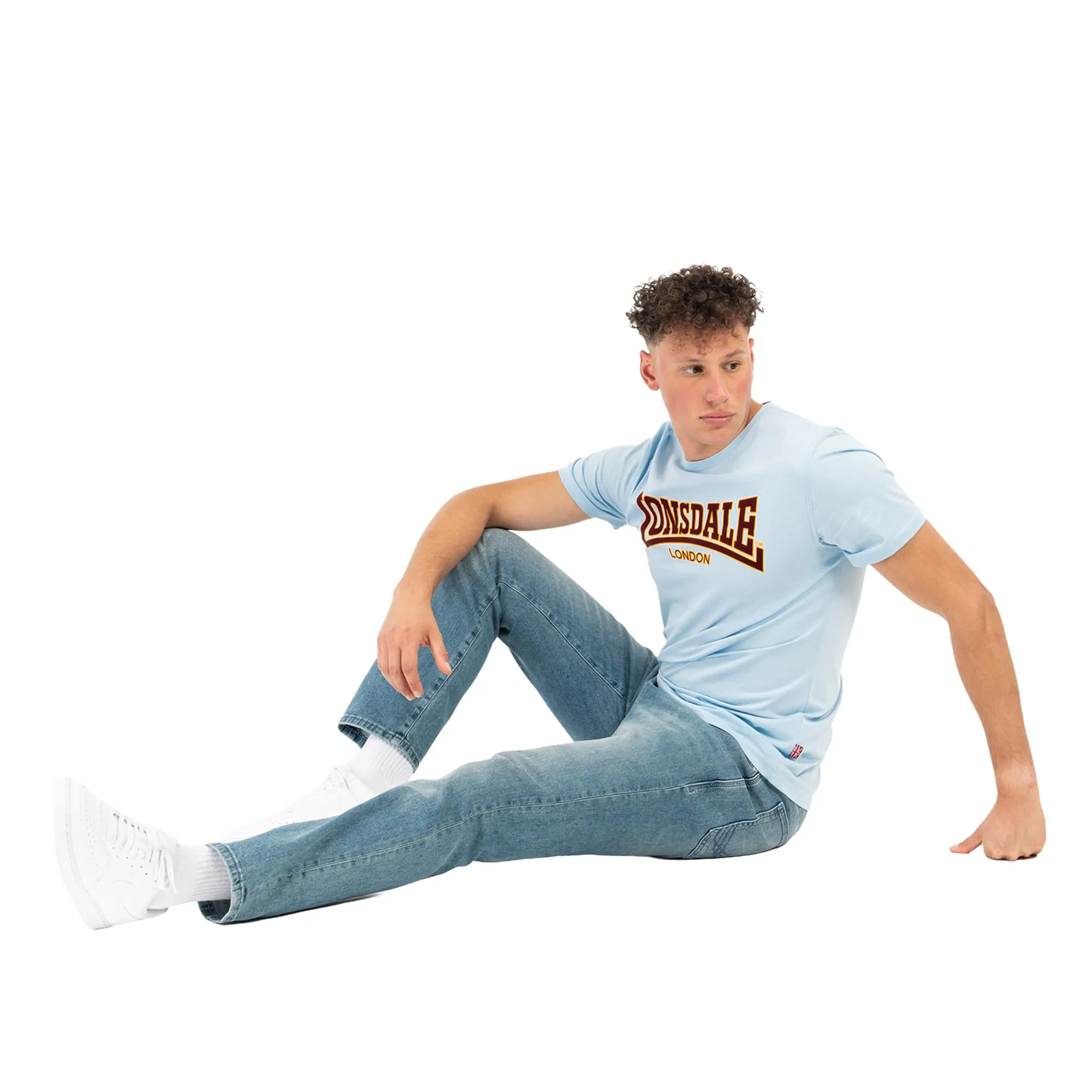 Lonsdale Classic T-Shirt, Soft Sky, S Men's - immagine 4