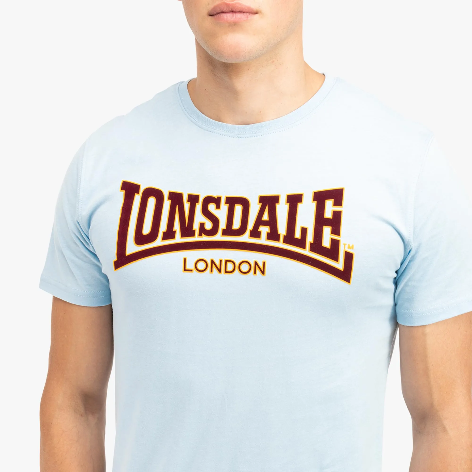 Lonsdale Classic T-Shirt, Soft Sky, M Uomo - immagine 3