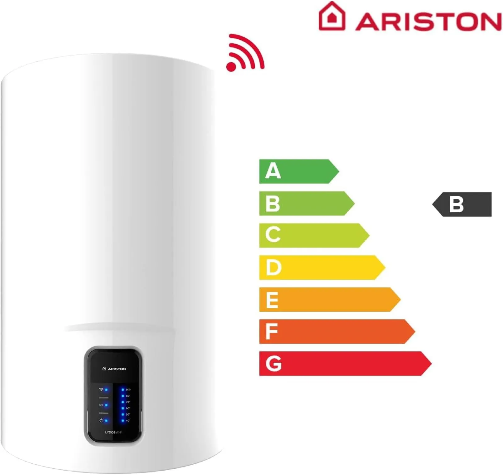 Ariston Lydos Wifi Scaldabagno Elettrico 80 Litri con EVO-ECO e Waterplus - immagine 2