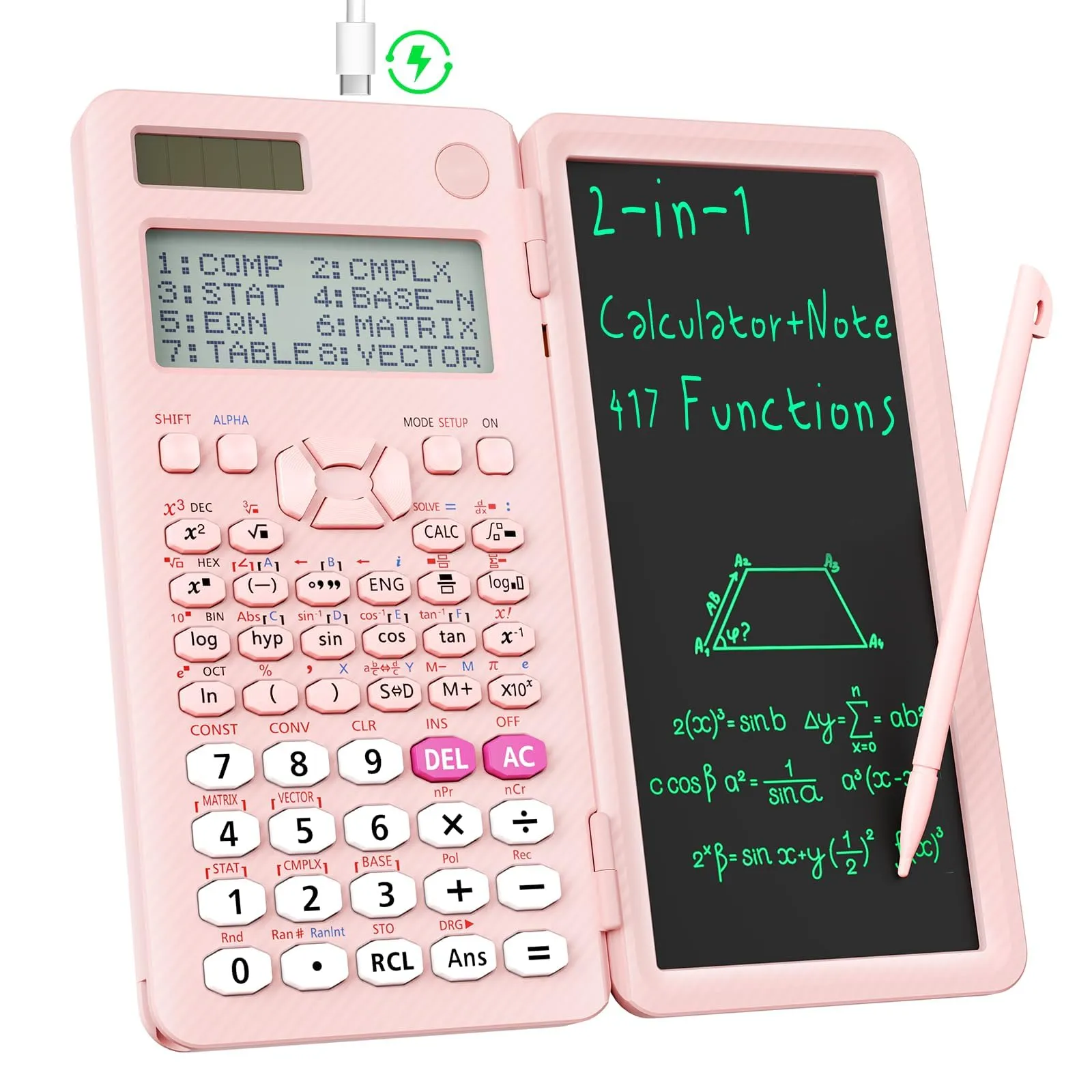 ROATEE 991ES MAX Calcolatrice Scientifica con Display Multiview a 4 Righe e Tavoletta di Scrittura LCD - immagine 1