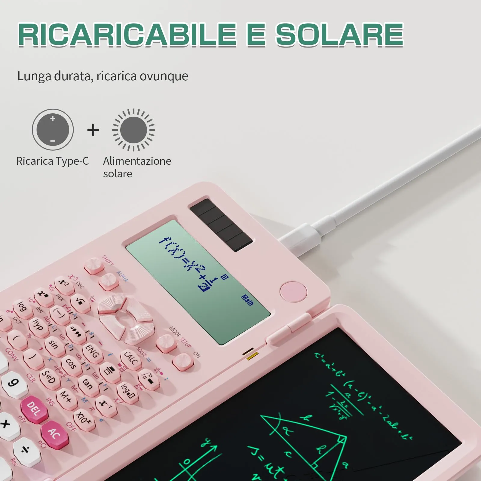 ROATEE 991ES MAX Calcolatrice Scientifica con Display Multiview a 4 Righe e Tavoletta di Scrittura LCD - immagine 6
