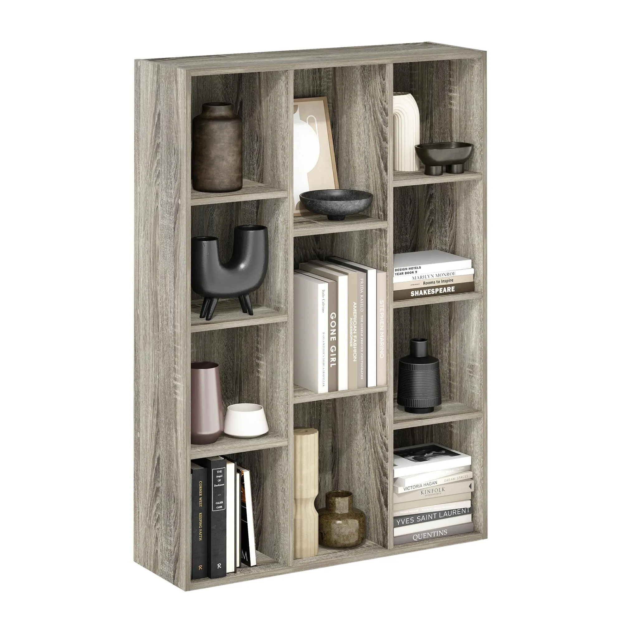 Furinno Luder Libreria Reversibile a 11 Cubi, Rovere Francese - immagine 1
