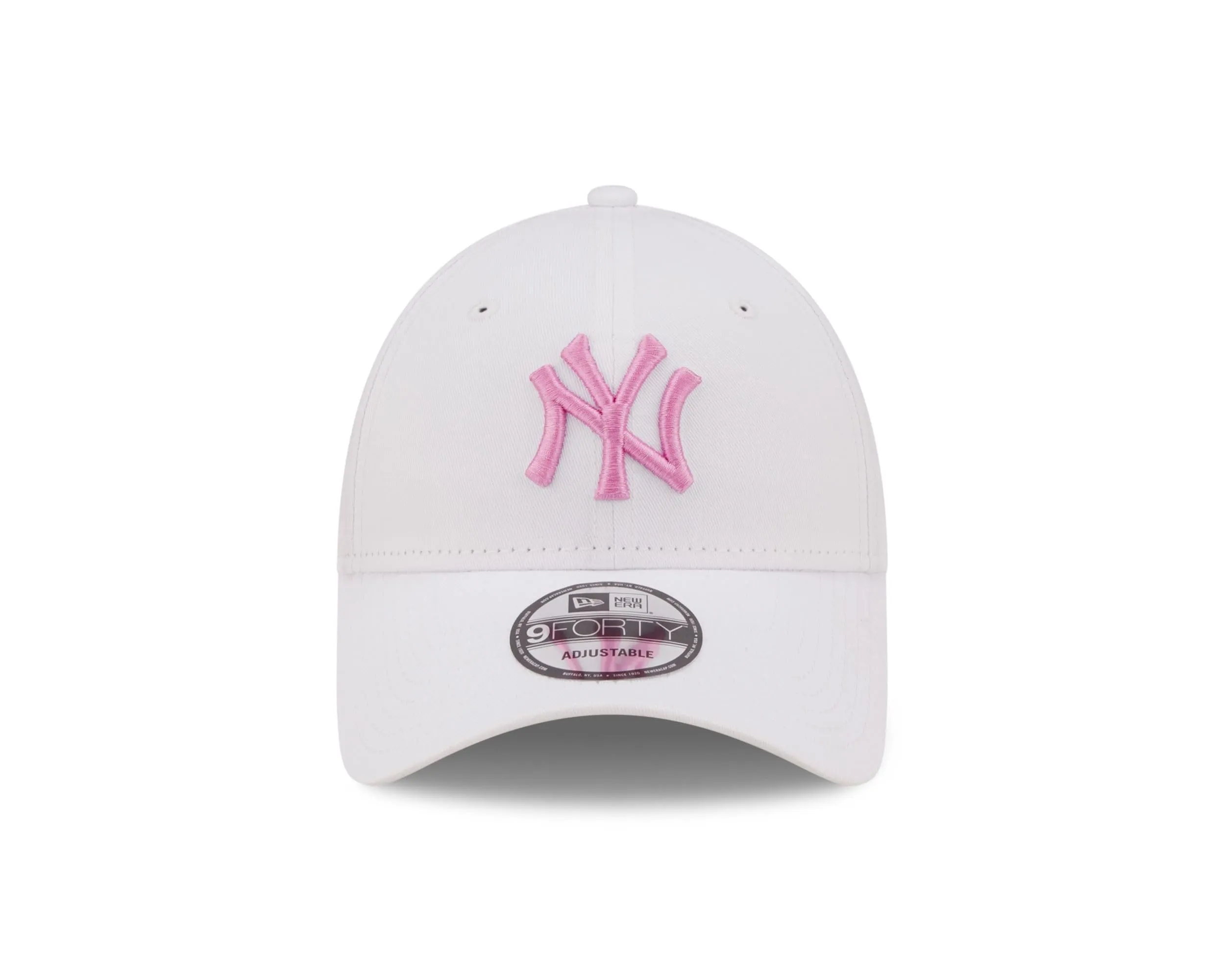 New Era New York Yankees Baseball Cap Bianco Visiera Curva - immagine 2
