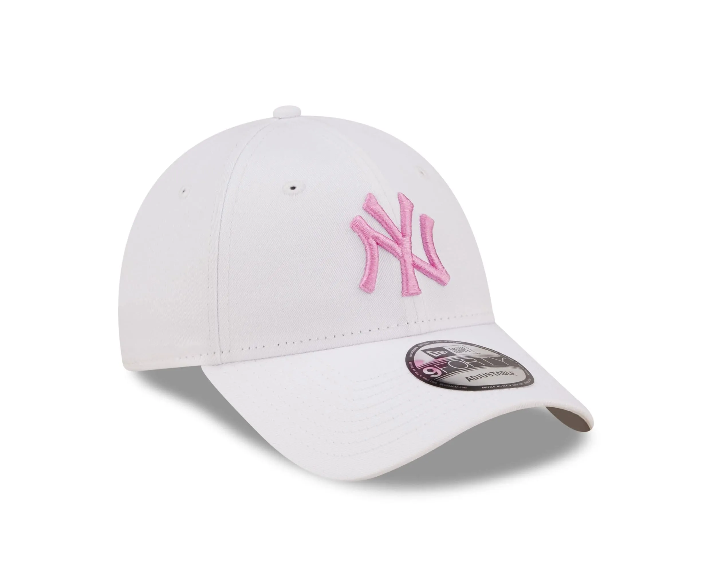 New Era New York Yankees Baseball Cap Bianco Visiera Curva - immagine 3