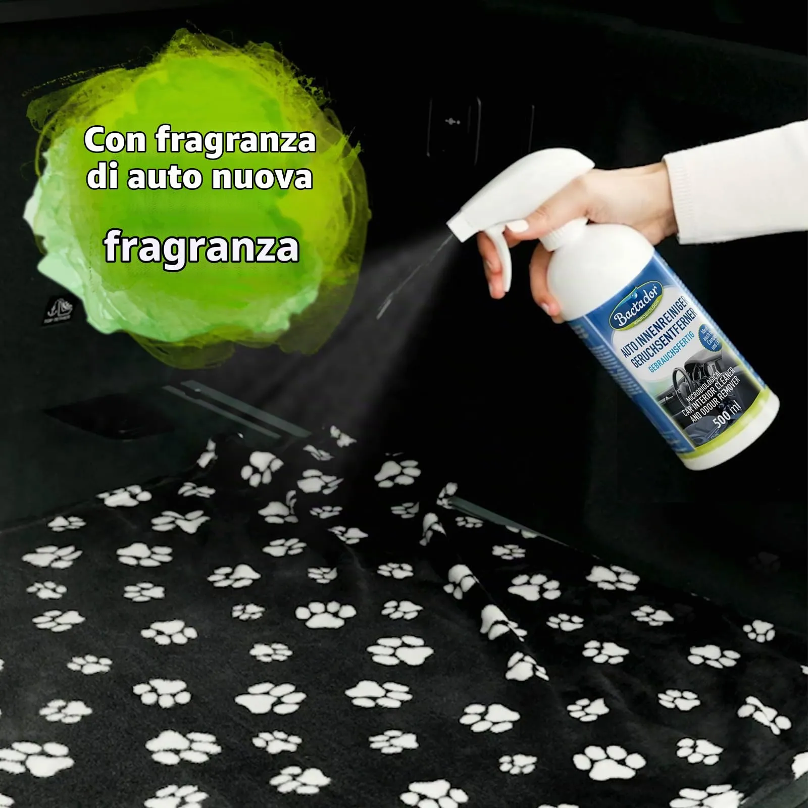Bactador Detergente e Rimuovi Odori per Auto, 500 ml - immagine 4