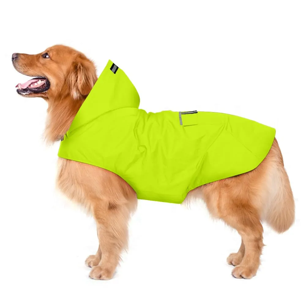 Zellar Impermeabile per Cani con Cappuccio, Foro per Colletto e Strisce Riflettenti, Taglia Media Large - immagine 1