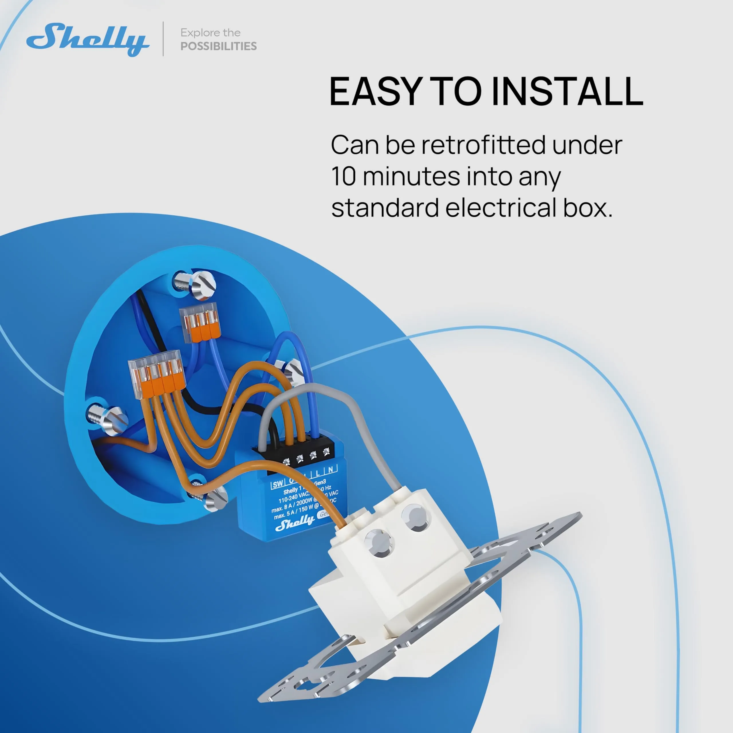 Shelly 1 Mini Gen 3 Interruttore Intelligente Relè Wi-Fi e Bluetooth - immagine 4