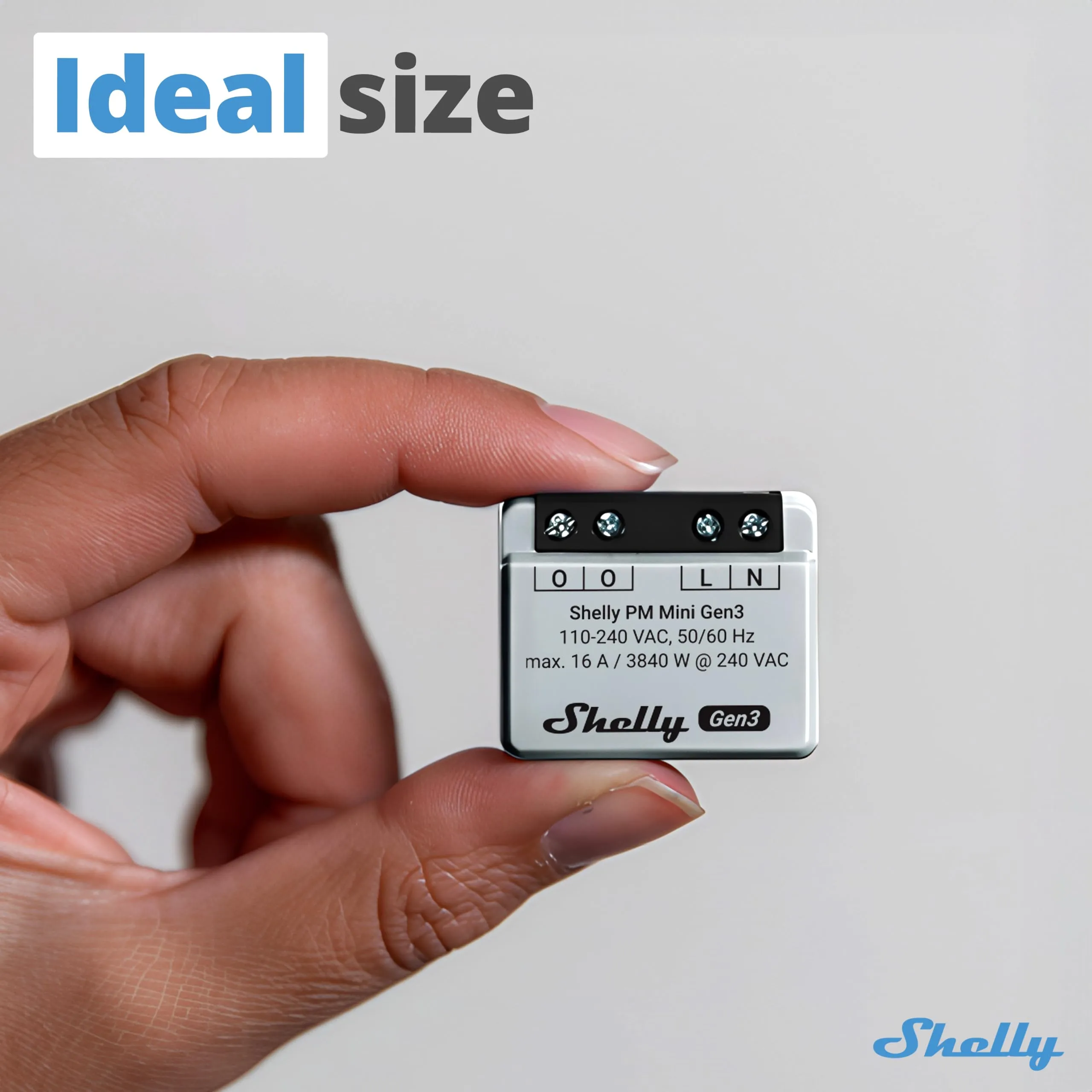 Shelly PM Mini Gen3 Misuratore di Potenza Intelligente WiFi 1 Canale 16A - immagine 2