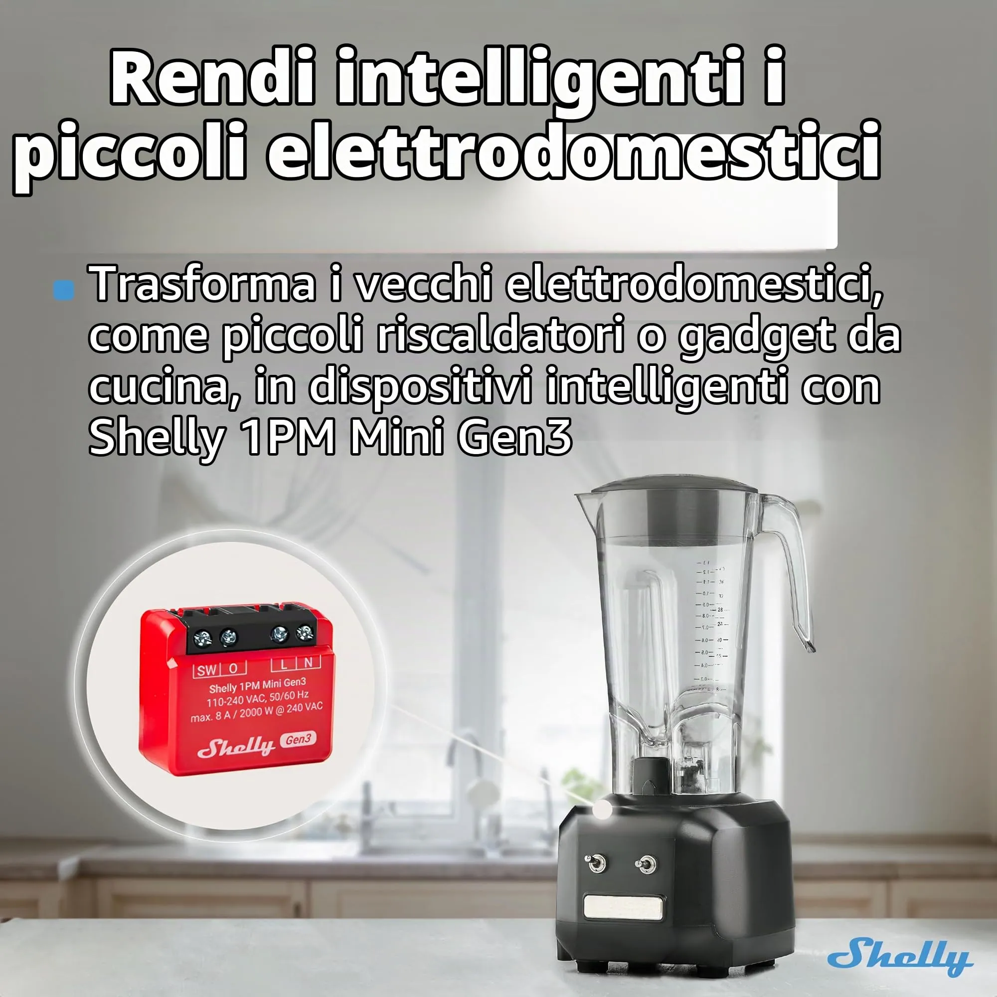 Shelly 1PM Mini Gen3 Interruttore Smart WiFi e Bluetooth (2 pezzi) - immagine 4