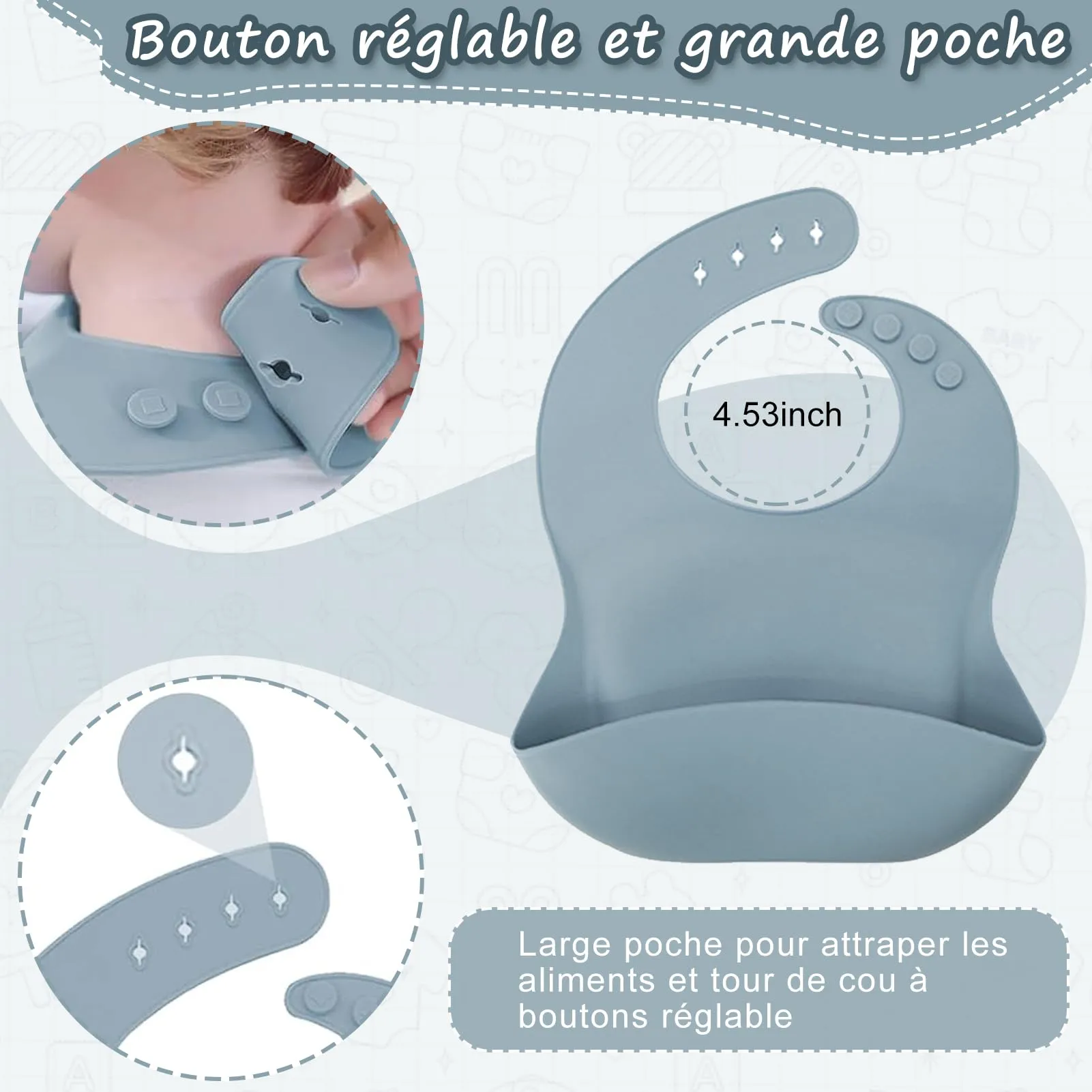 CUBTEM Set Pappa Svezzamento 12 Pezzi, Piatti e Ciotola con Ventosa, Posate, Bavaglino in Silicone e Tazza per Neonati - immagine 5