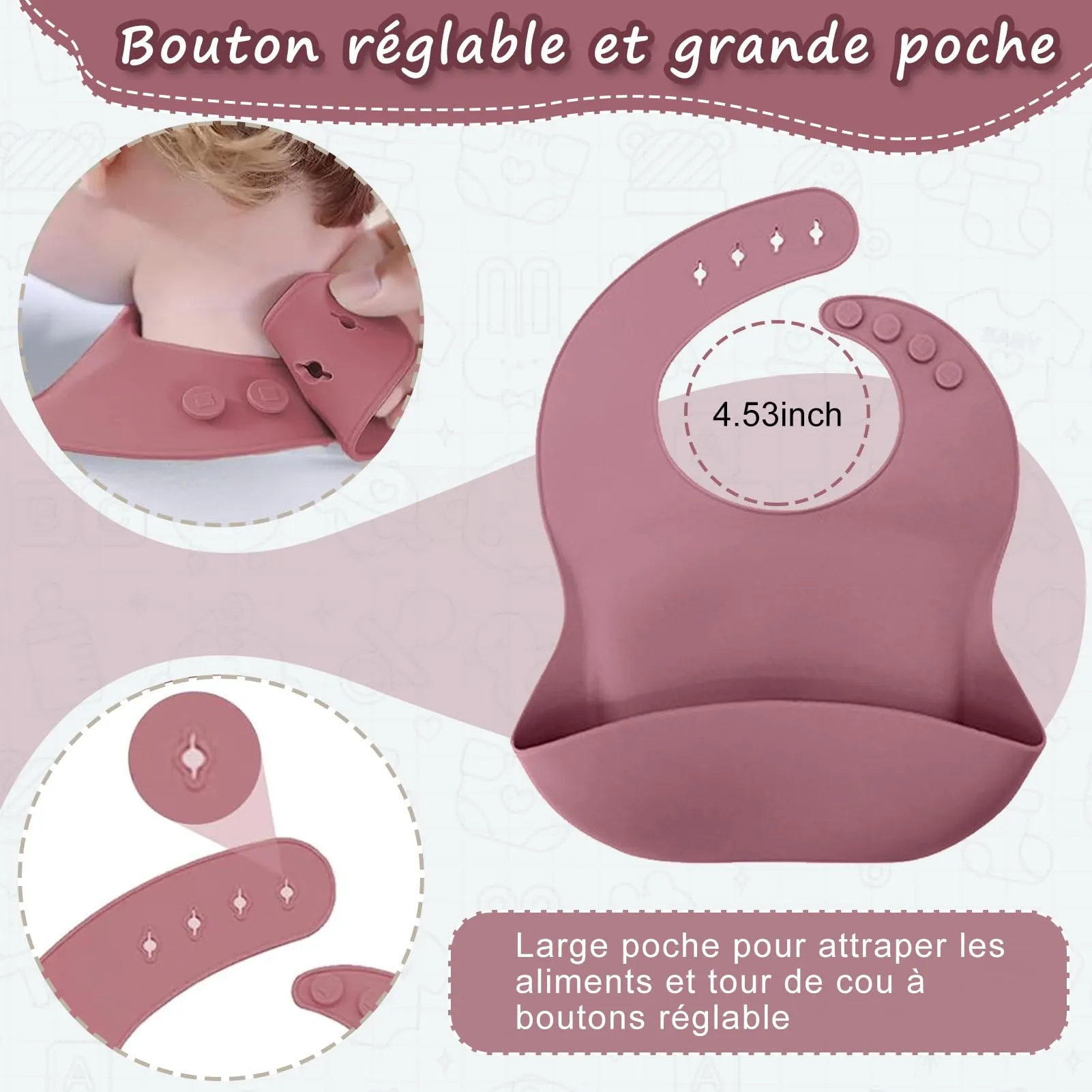 CUBTEM Set Pappa Svezzamento 12 Pezzi in Silicone, con Piatto e Ciotola a Ventosa, Bavaglino, Posate e Tazza per Neonati - immagine 5